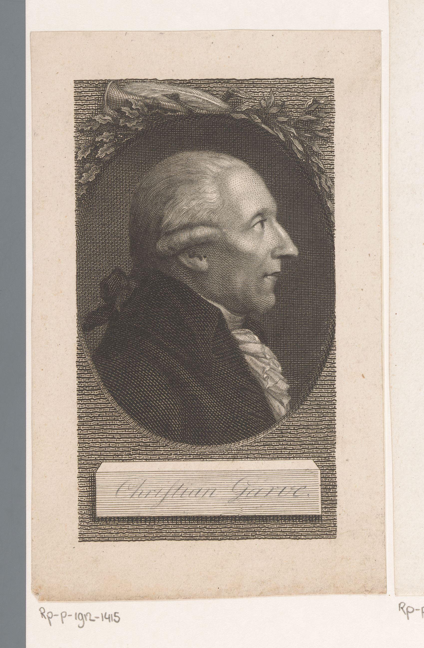 Portret van Christian Garve