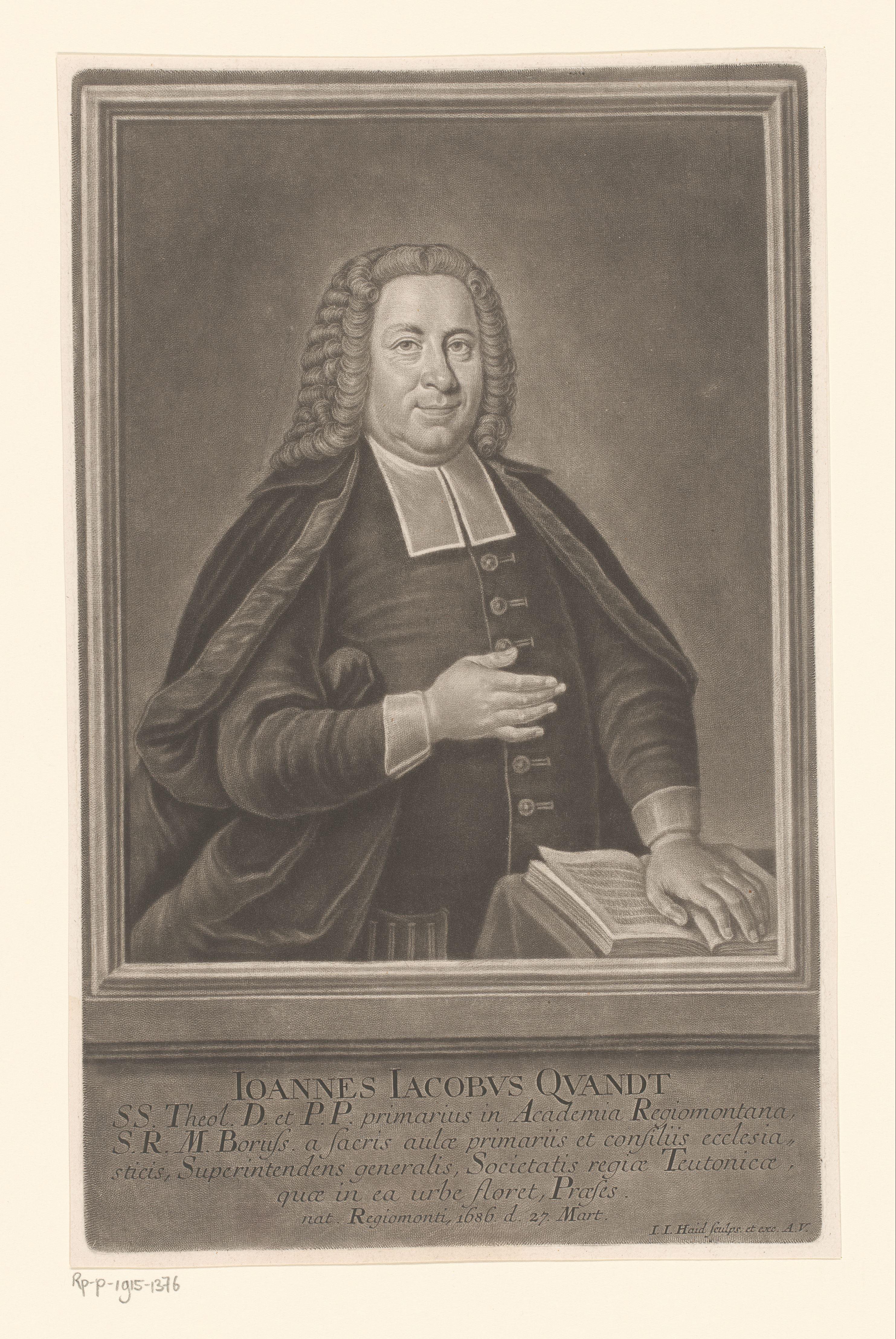 Portret van Johann Jakob Quandt