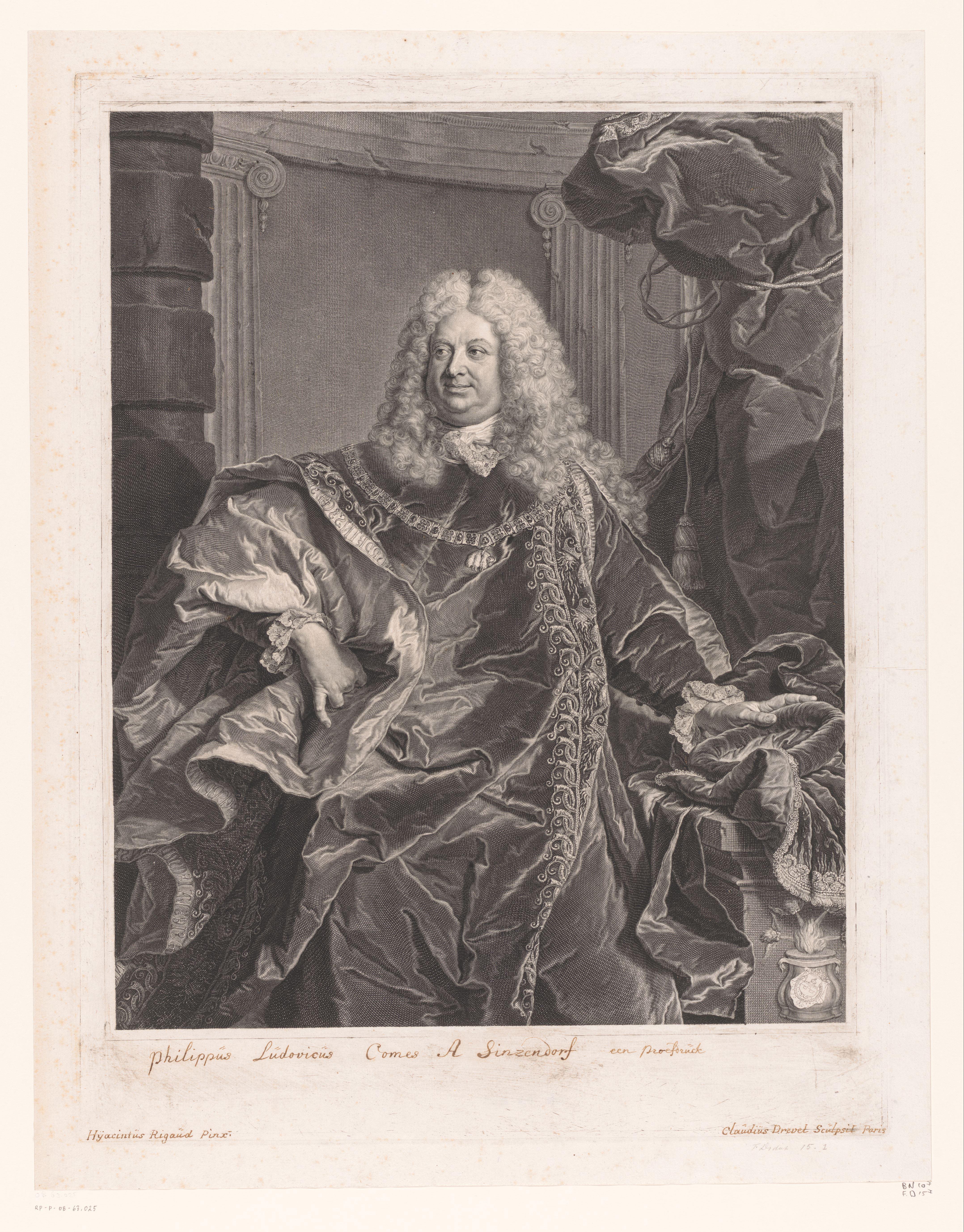 Portret van Philipp Ludwig Wenzel von Sinzendorf