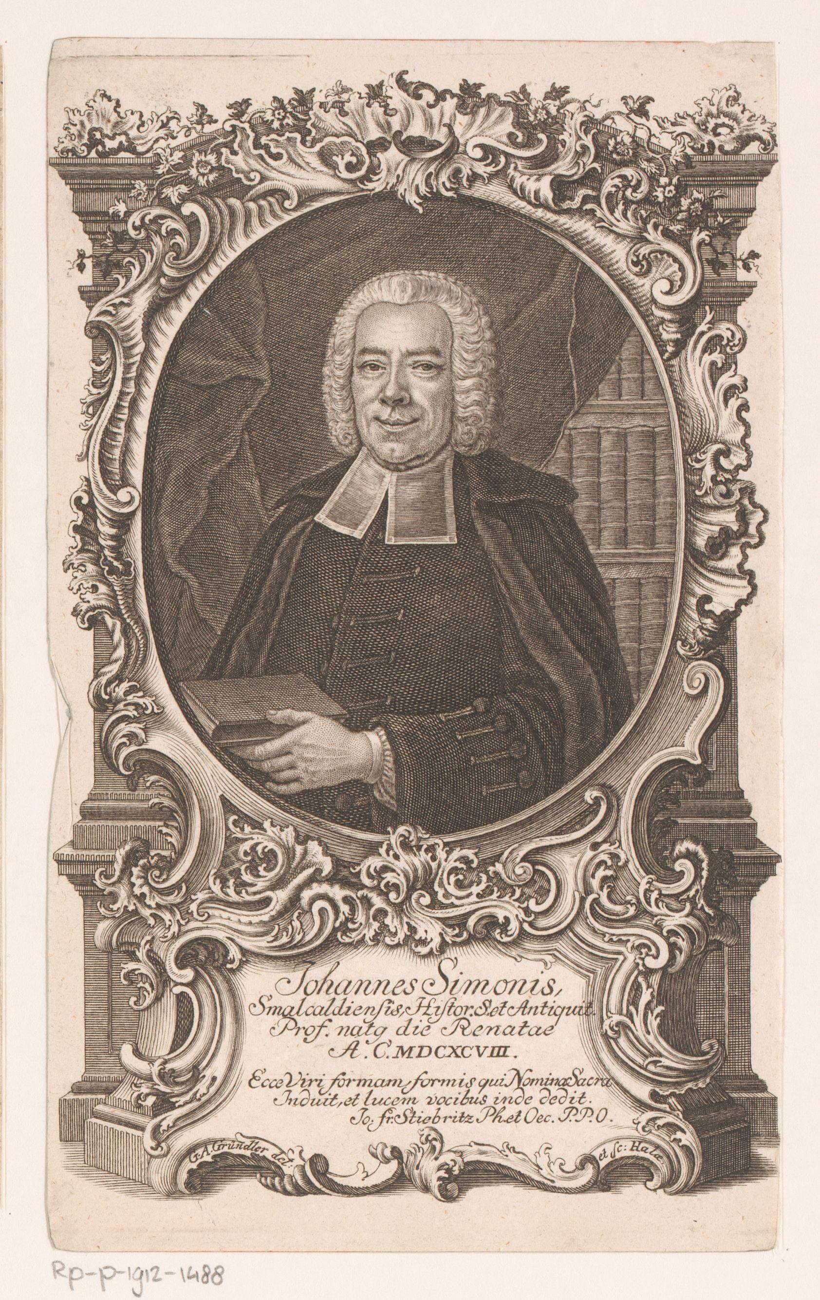 Portret van Johann Simonis
