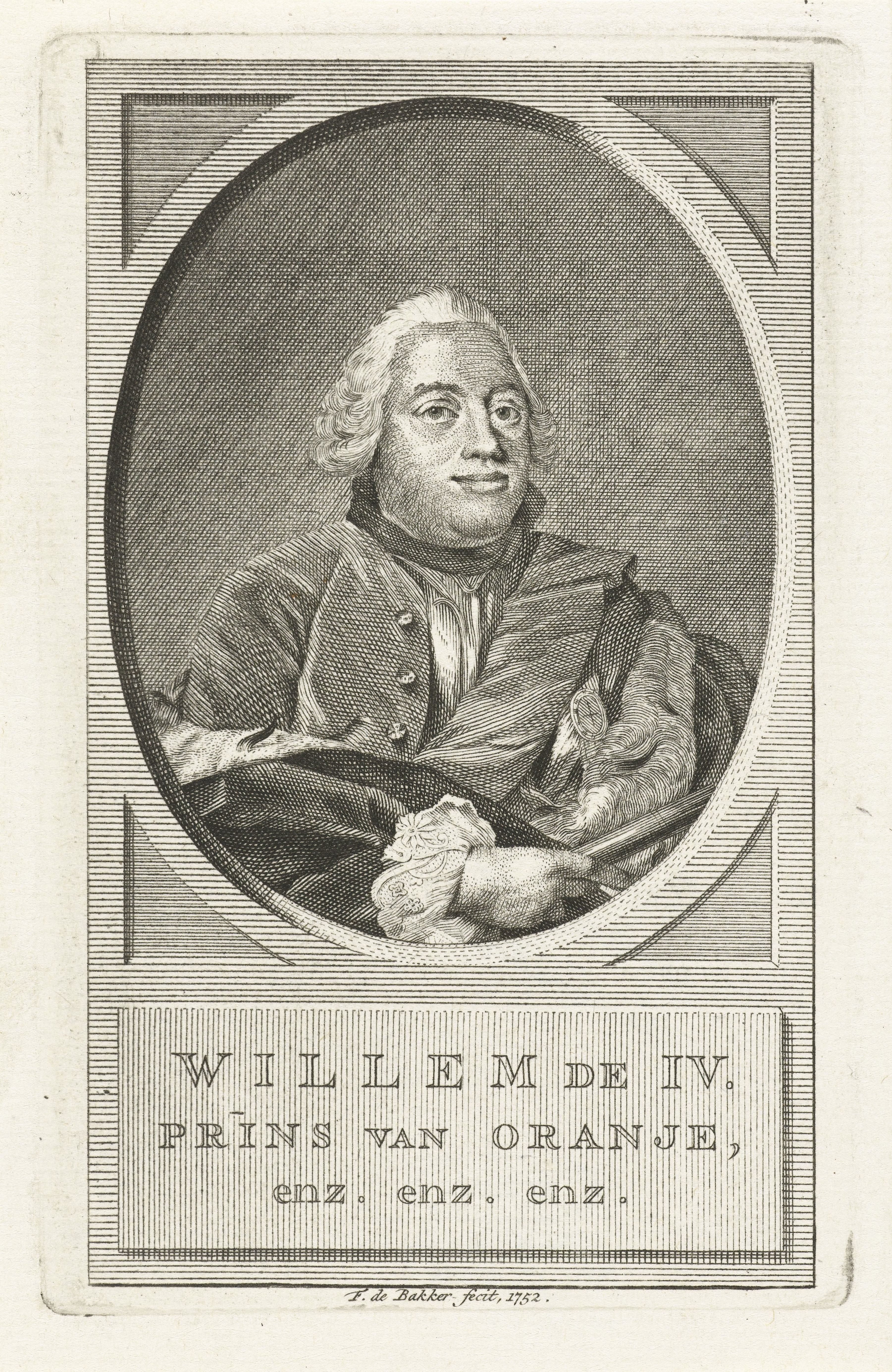 Portret van Willem IV prins van Oranje-Nassau