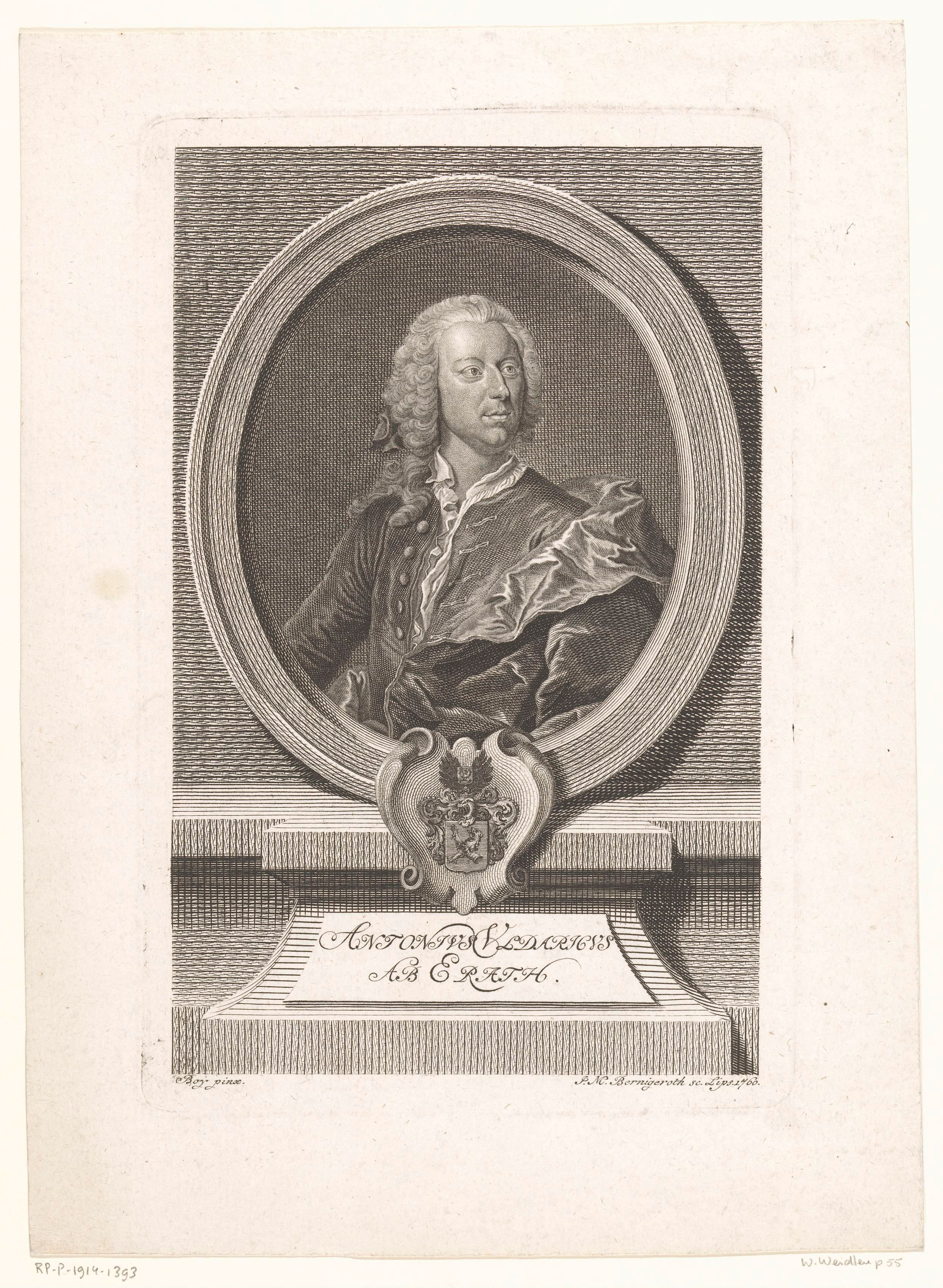 Portret van Anton Ulrich von Erath