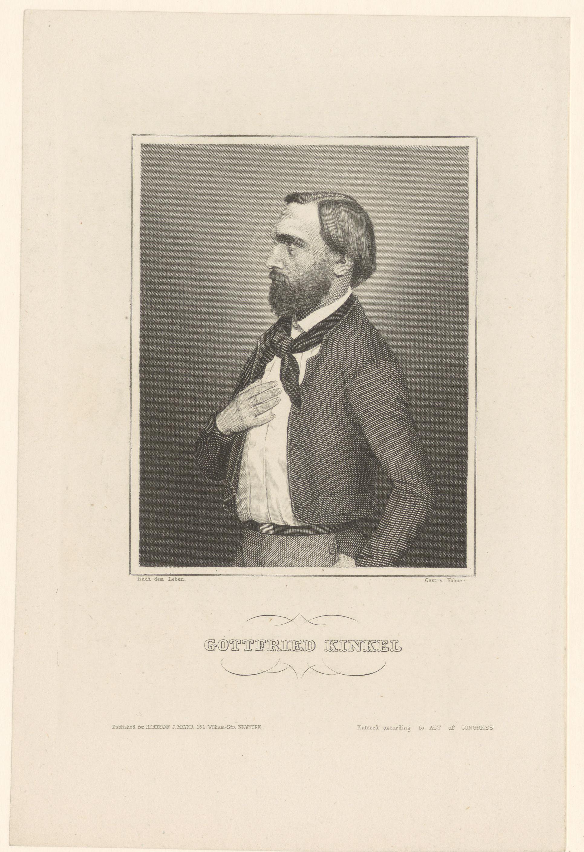Portret van Gottfried Kinkel