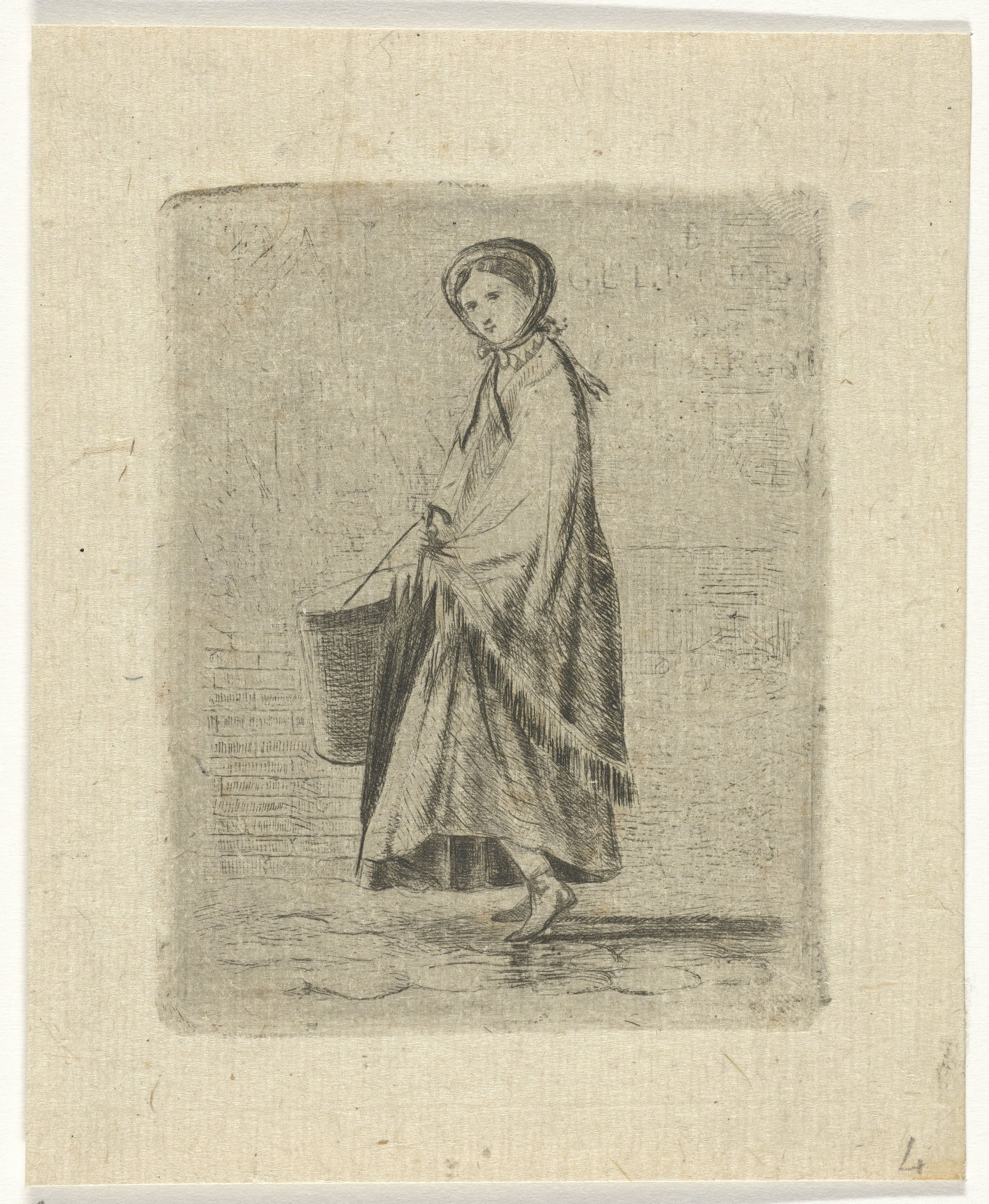 Vrouw met hoedendoos