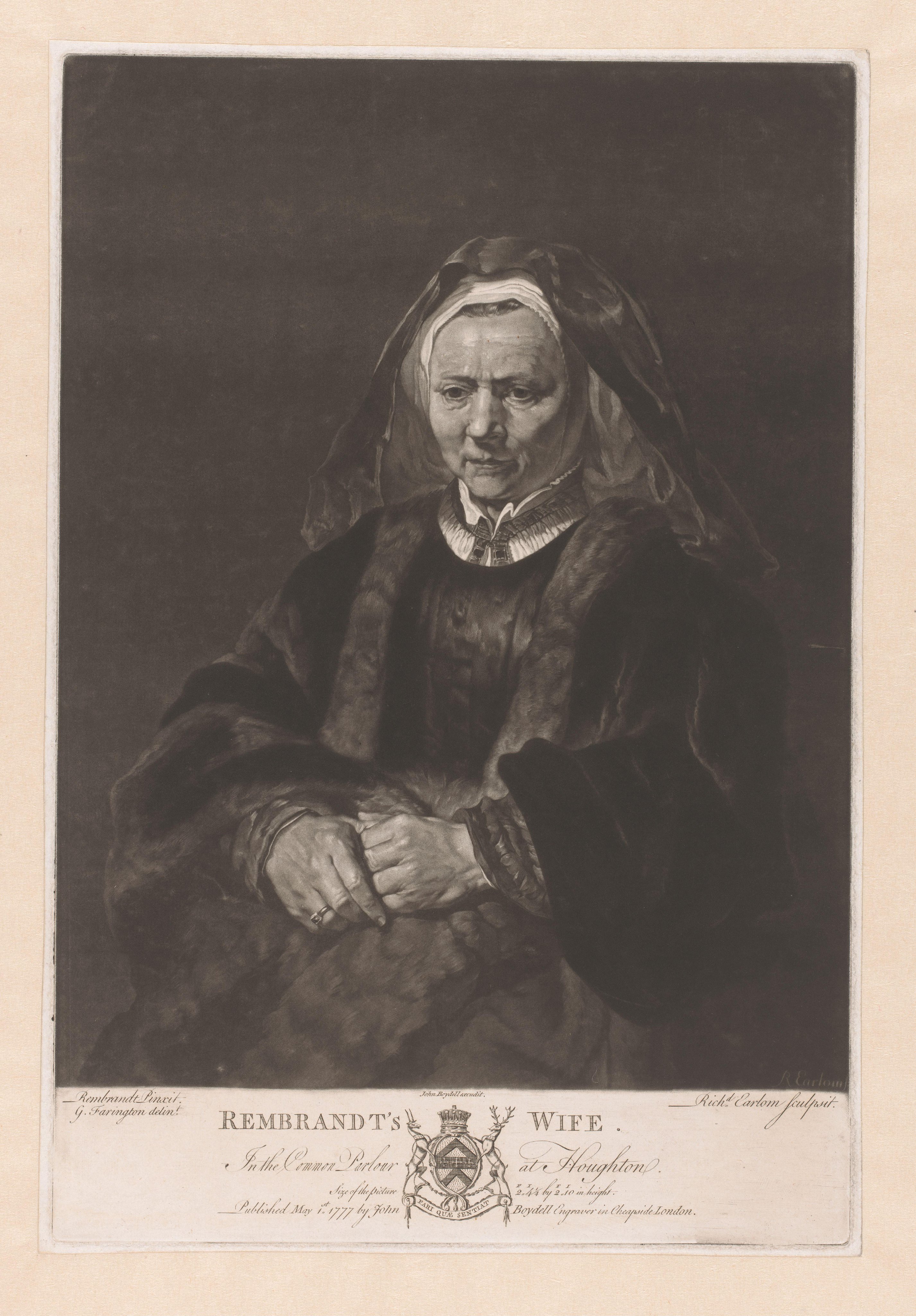 Portret van een oude vrouw, mogelijk Saskia van Uylenburgh