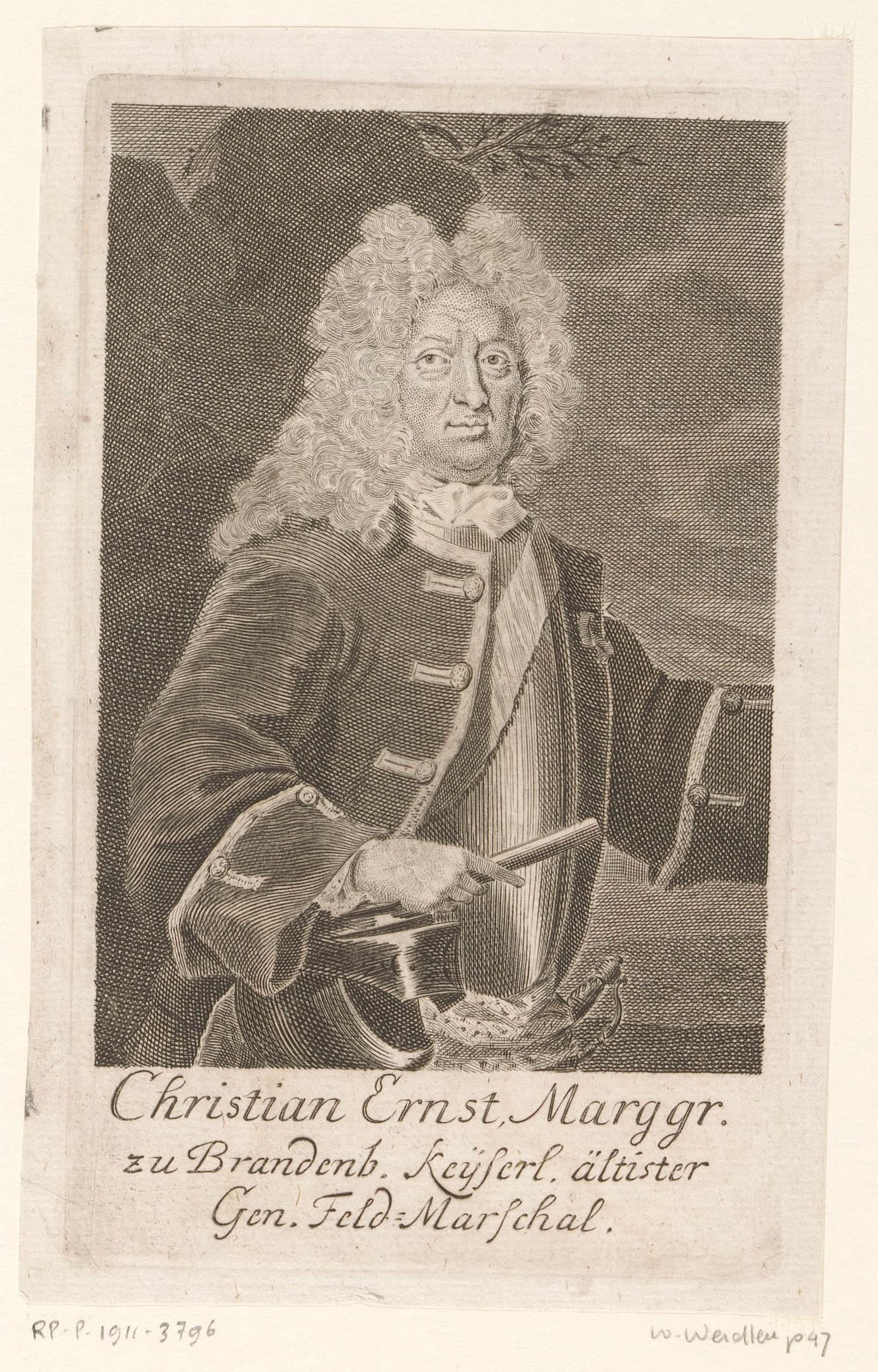 Portret van Christiaan Ernst van Brandenburg-Bayreuth