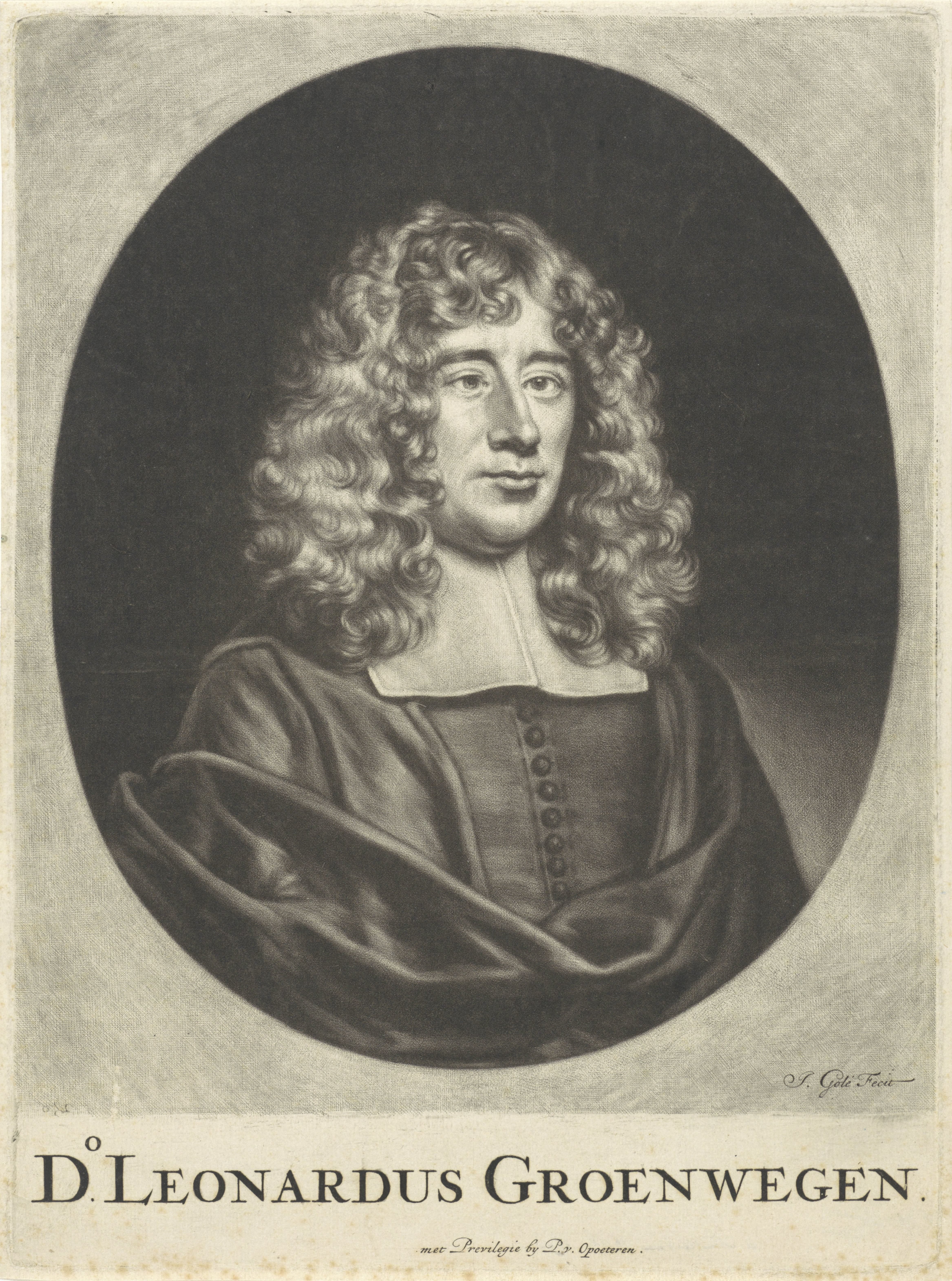Portret van Leonardus Groenewegen