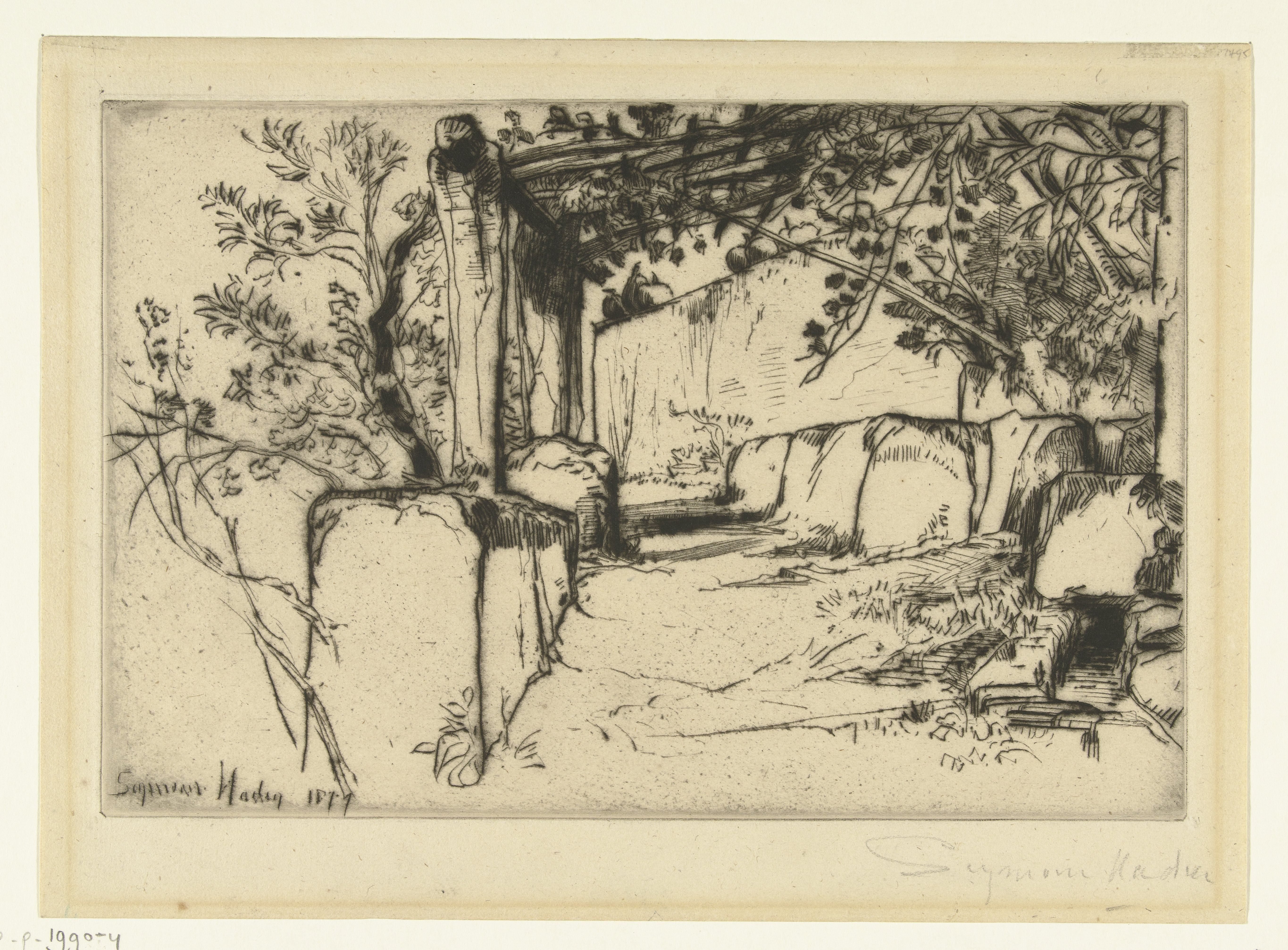 Terras met wijnranken in Sintra