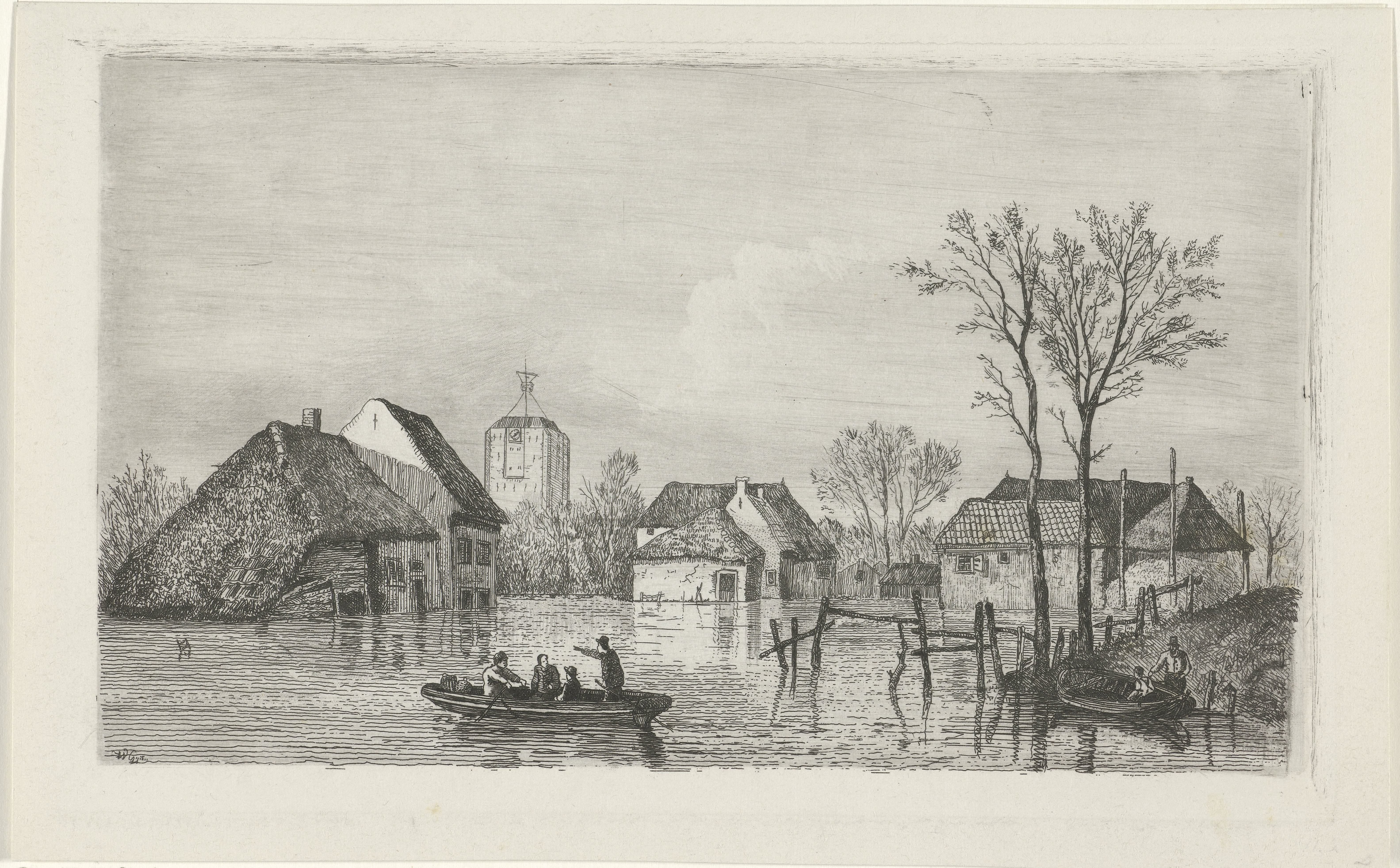 Overstroming bij Beesd, 1855