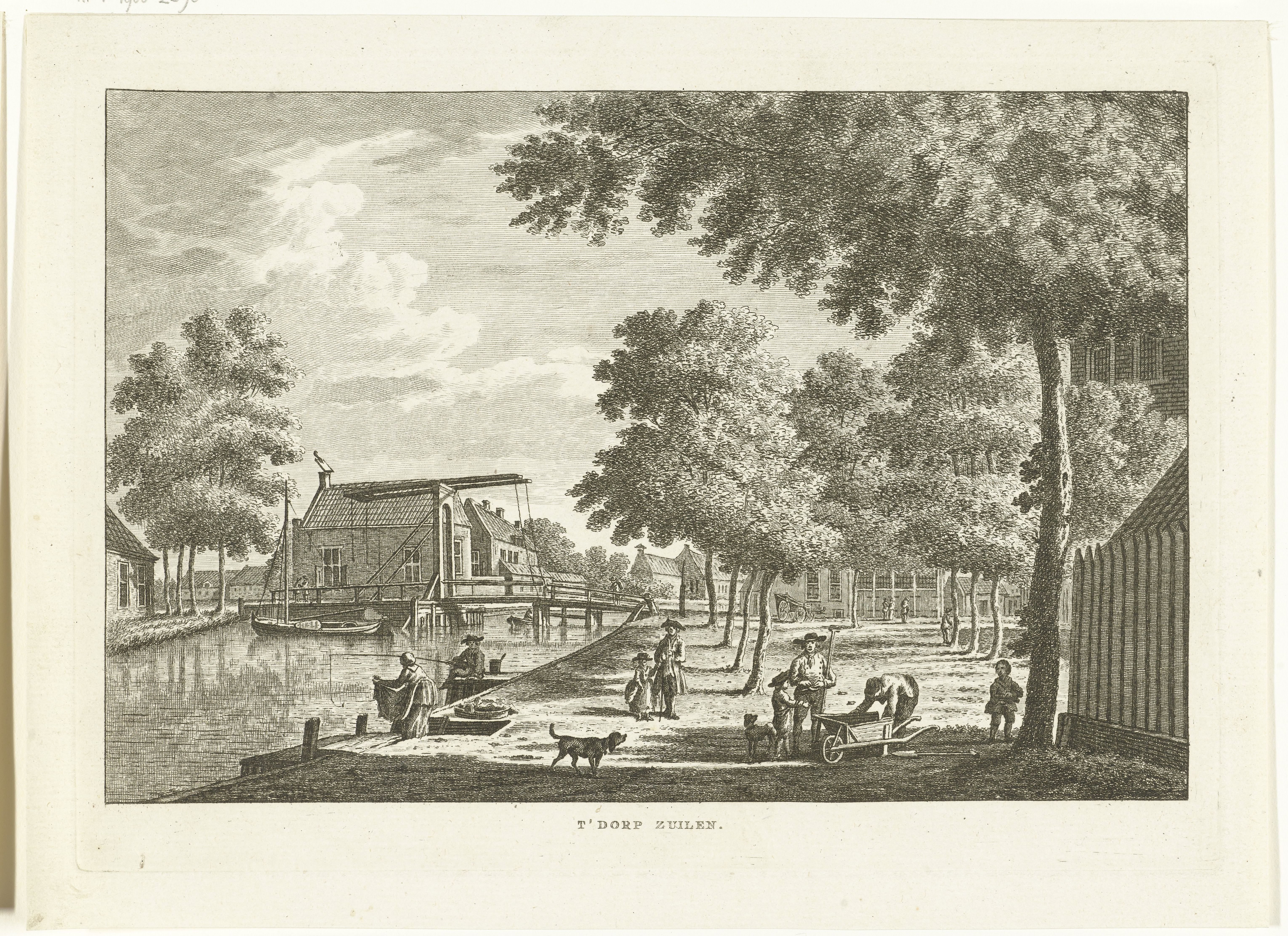 Dorpsgezicht met ophaalbrug te Zuilen