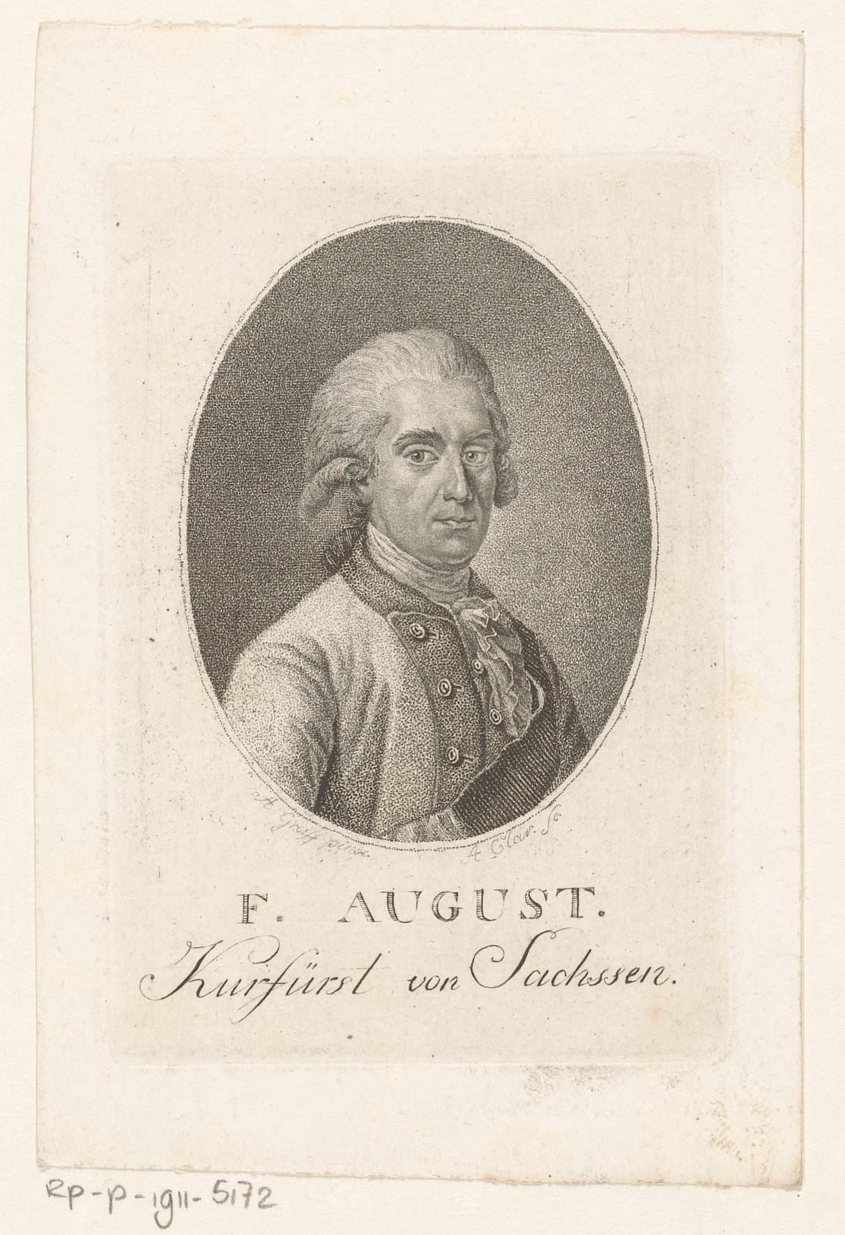 Portret van Friedrich August I von Sachsen