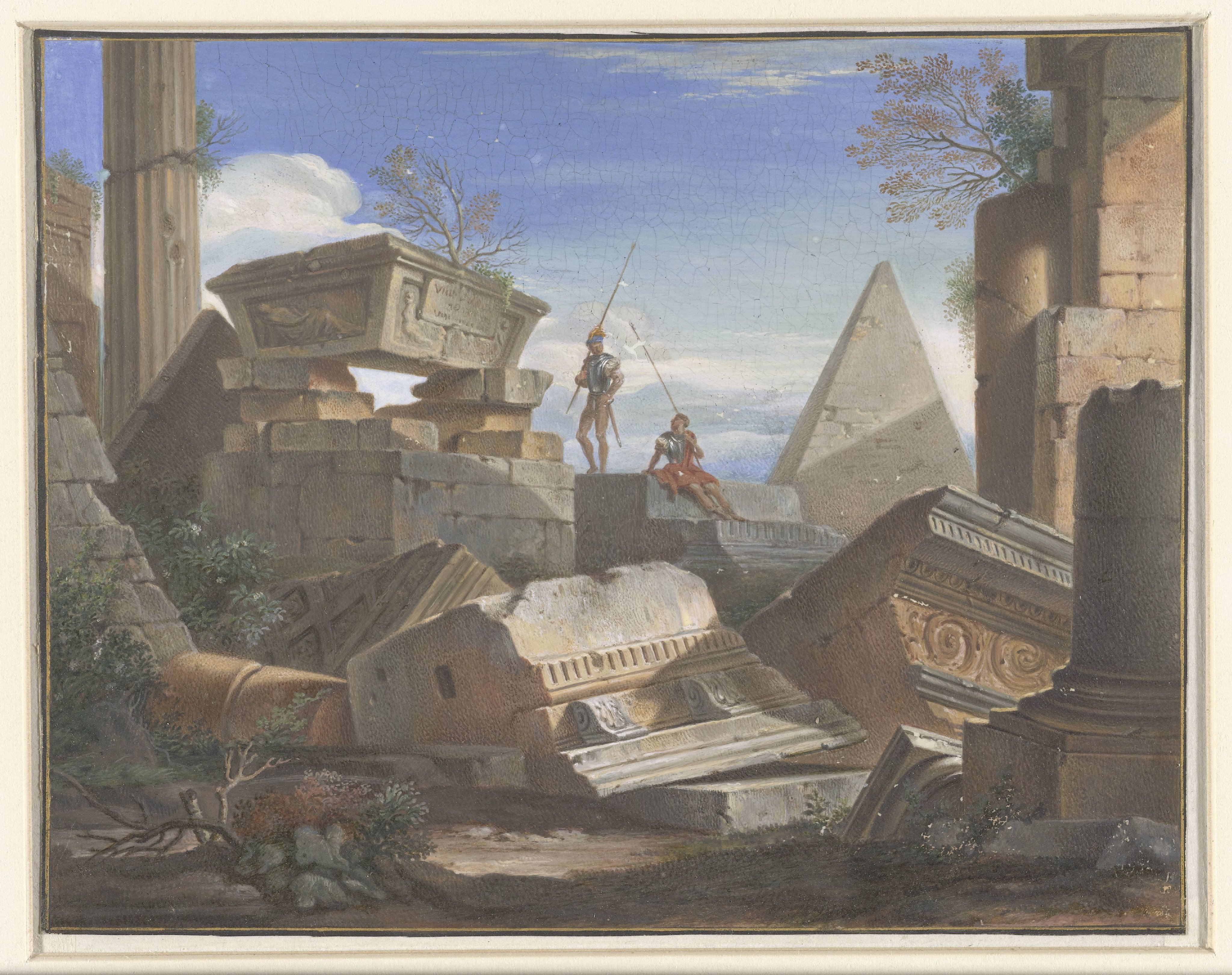 Bouwvallen van antieke gebouwen