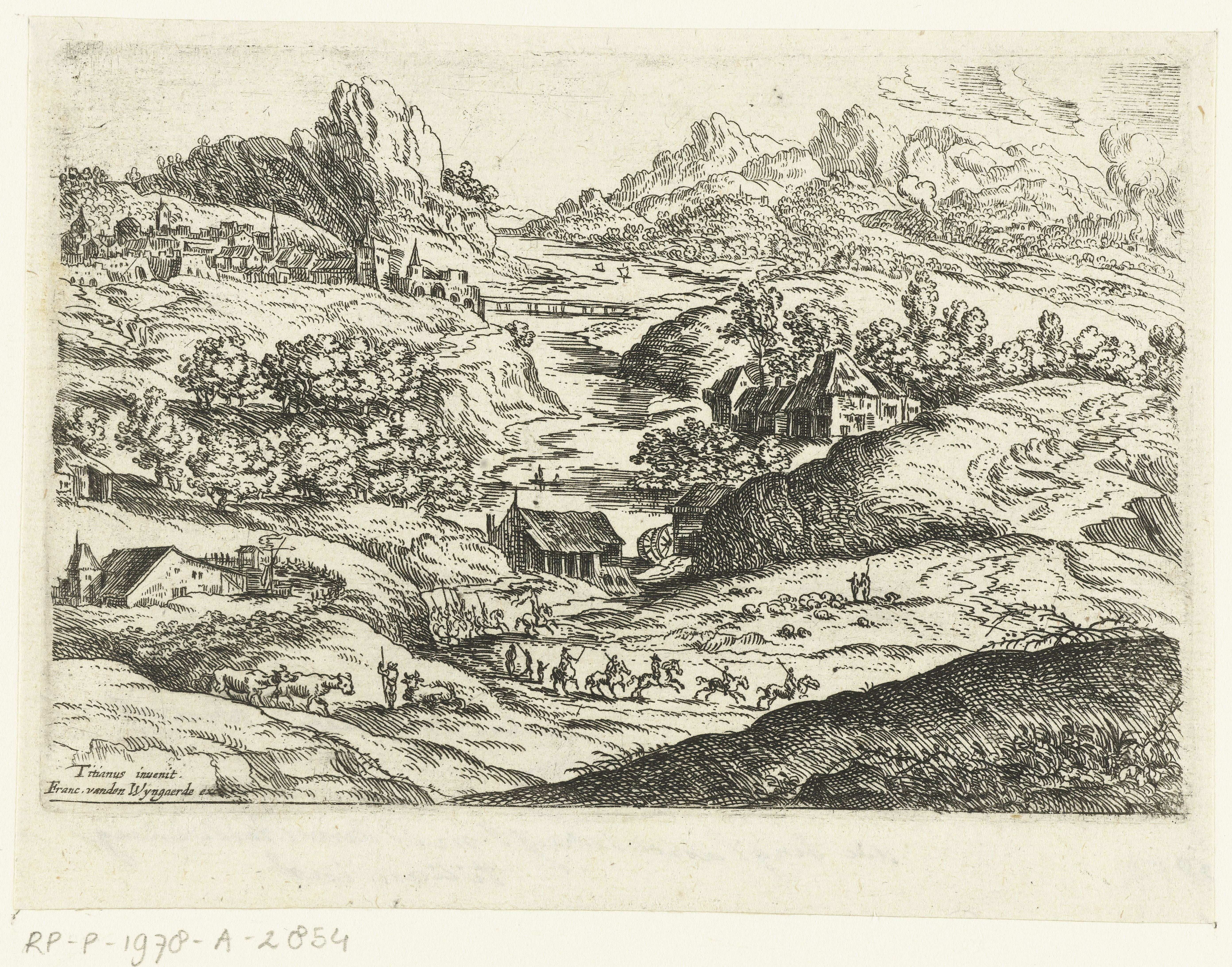 Landschap met ruiters