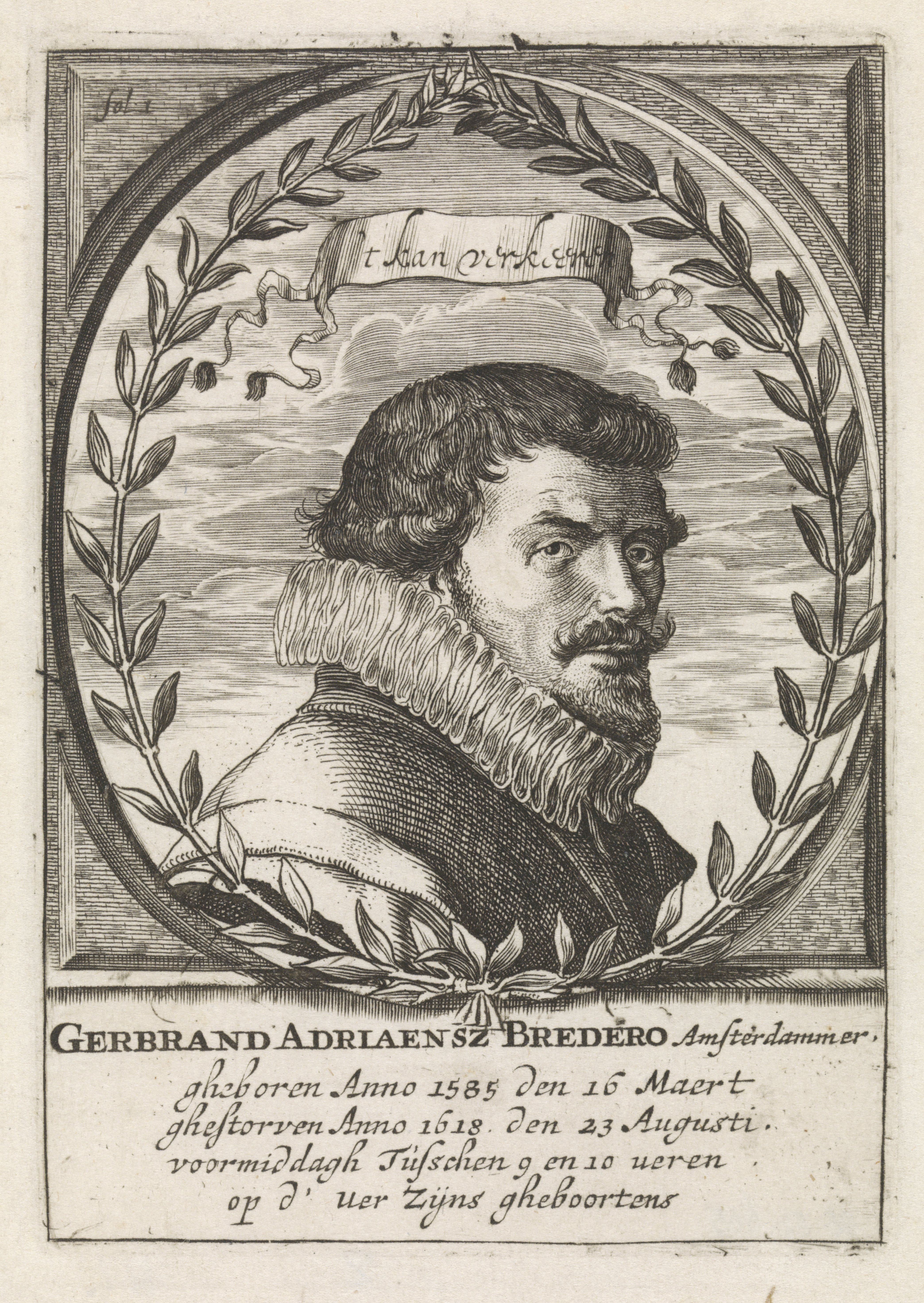Portret van Gerbrand Adriaensz. Bredero