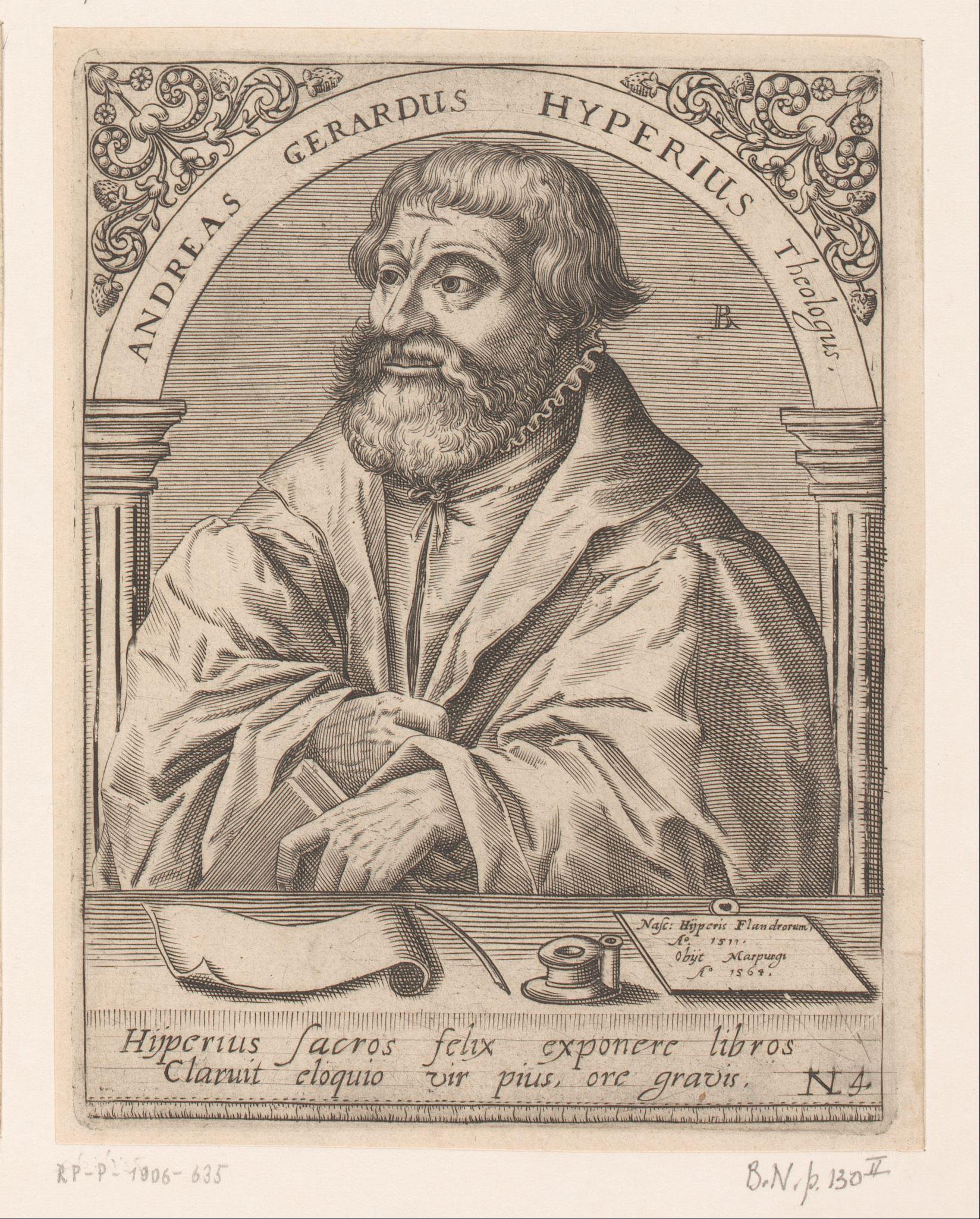 Portret van Andreas Hyperius