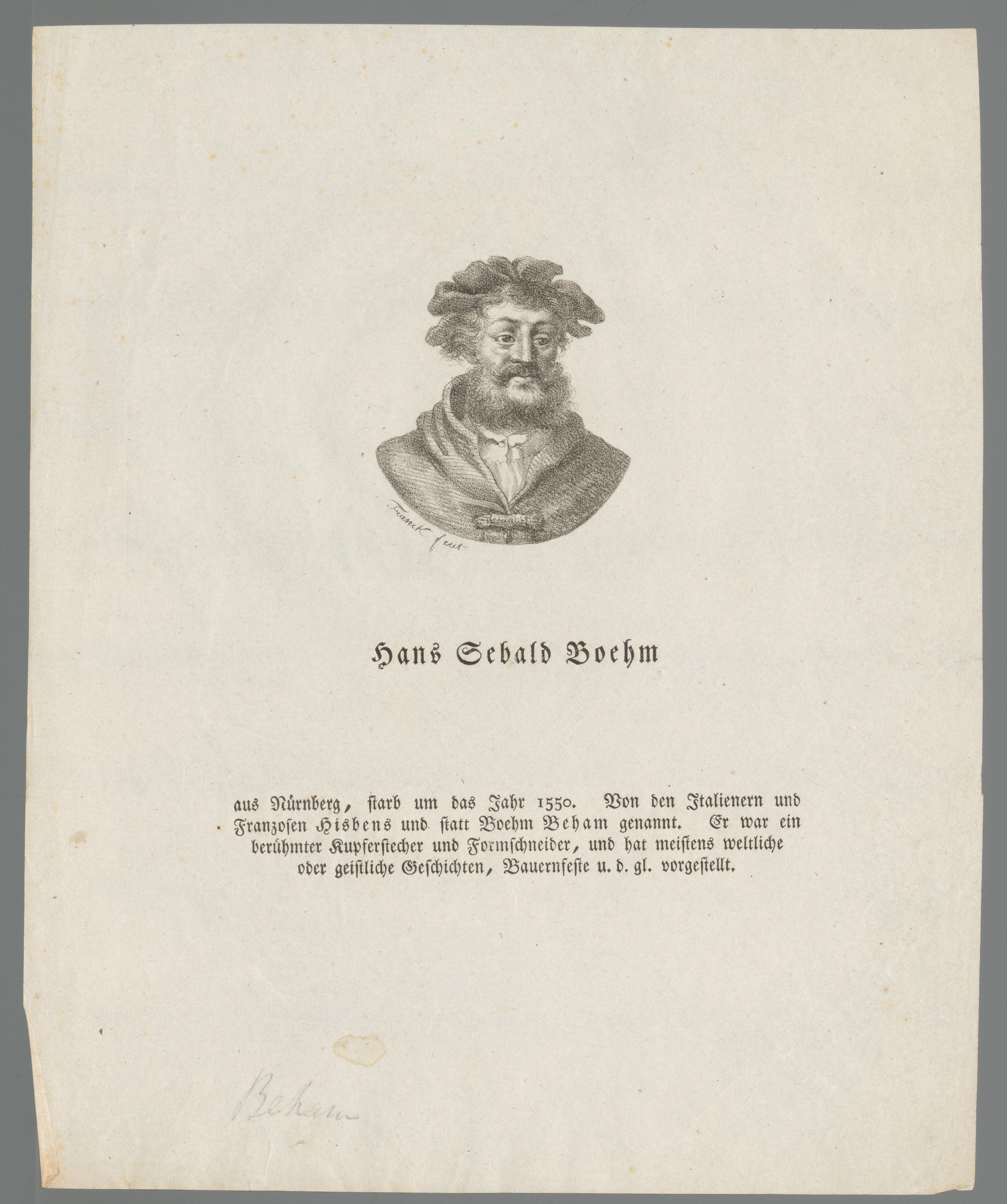 Portret van Hans Sebald Beham