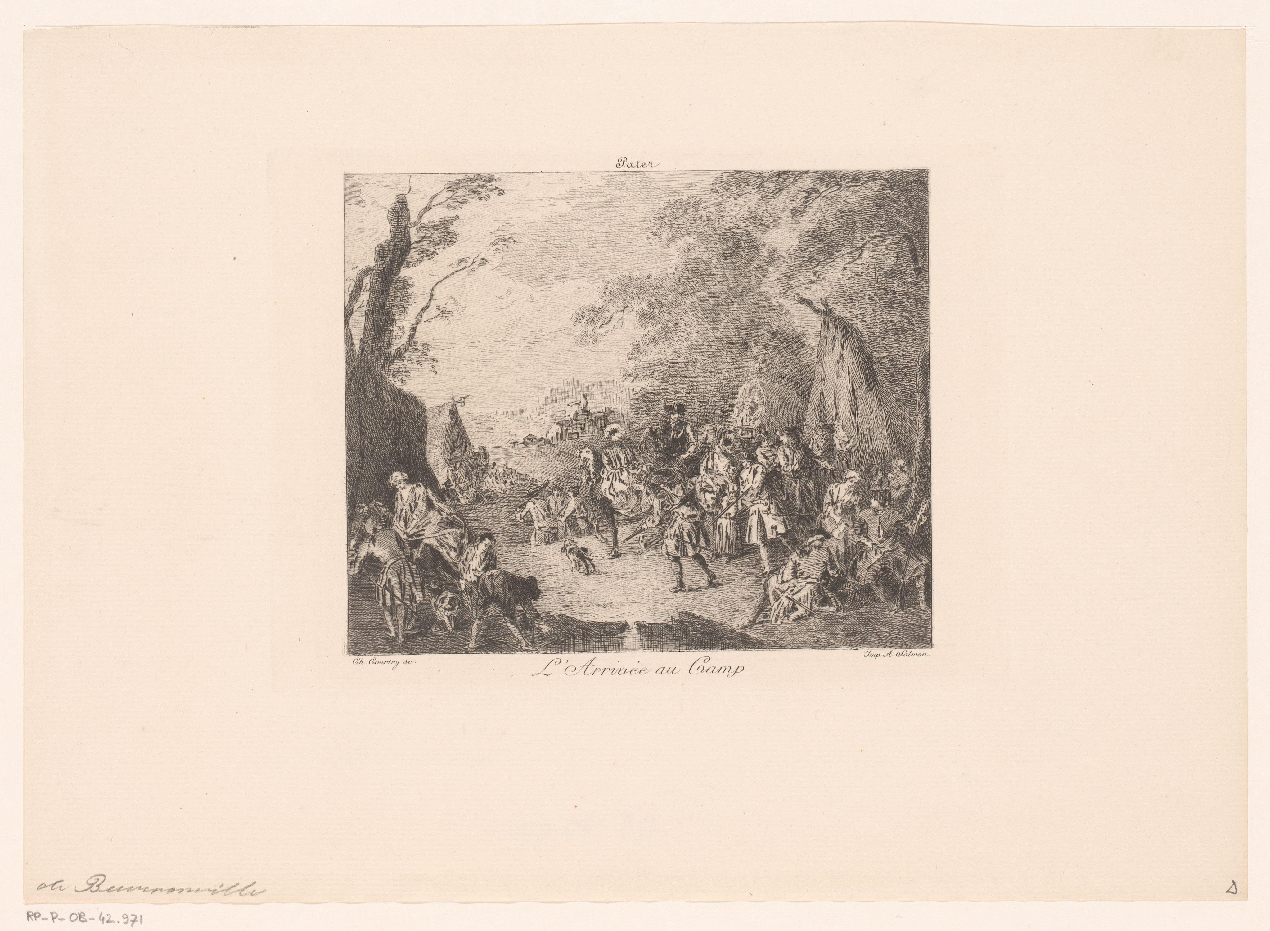 Landschap met een legerkamp