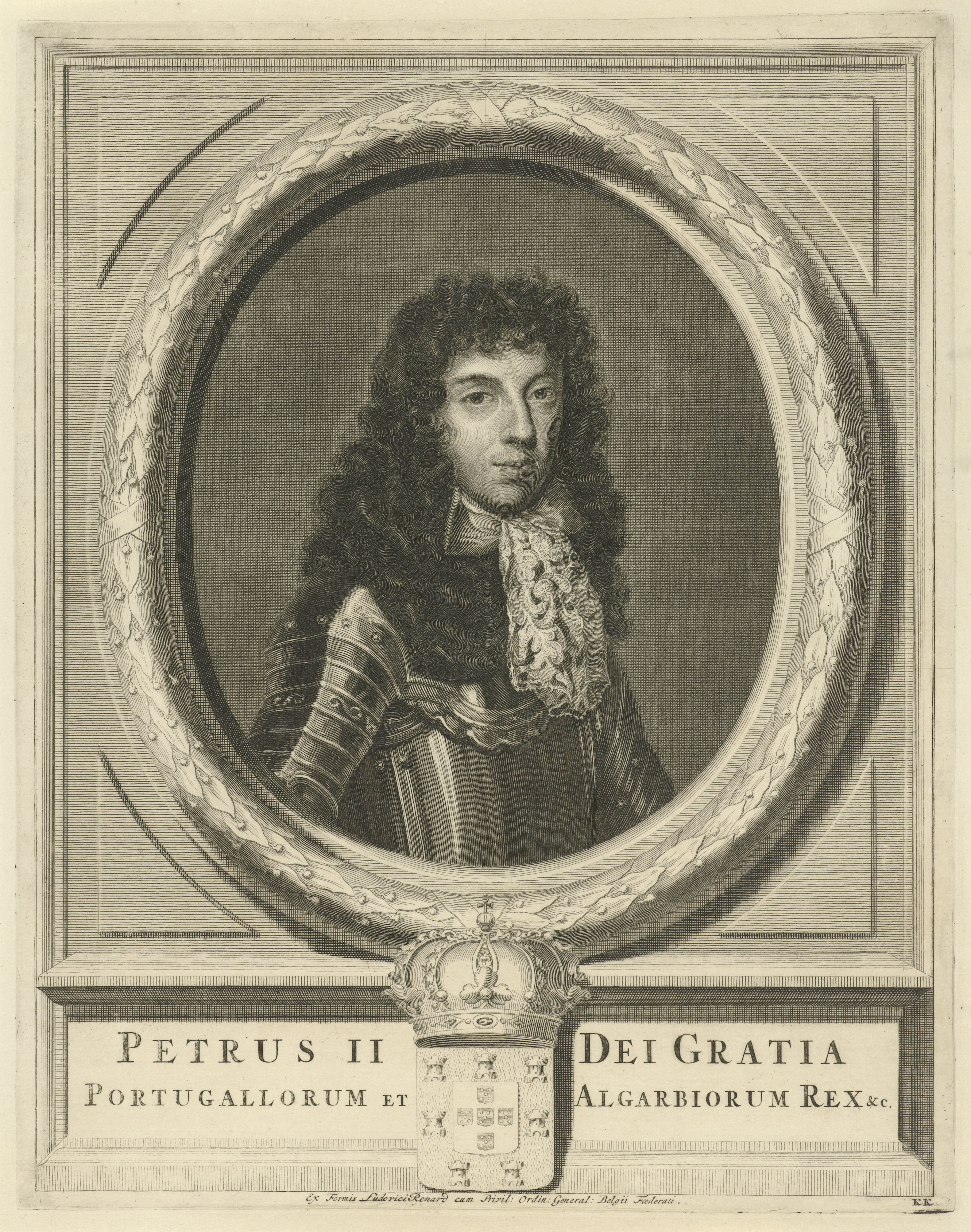 Portret van Peter II, koning van Portugal