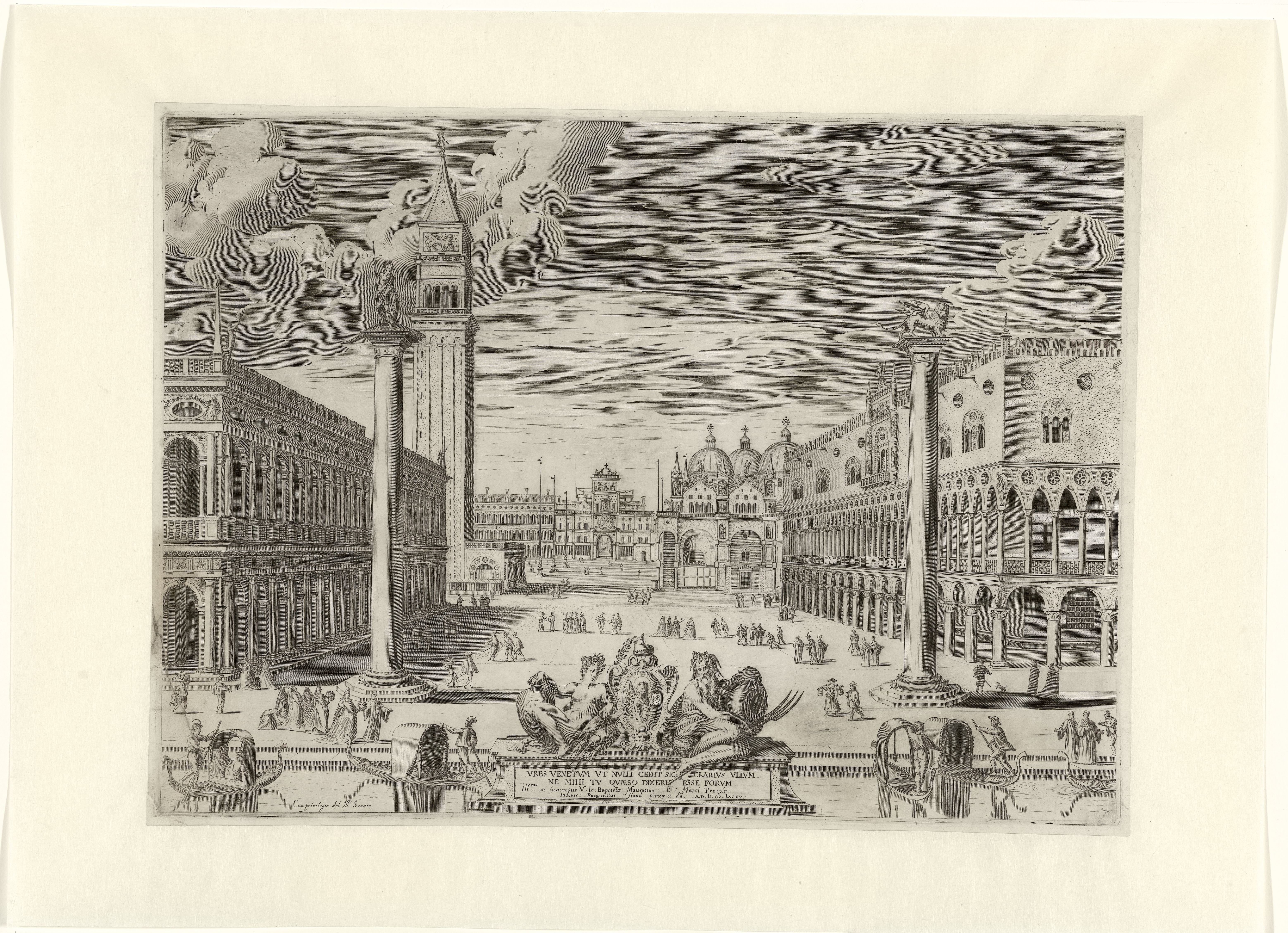 Gezicht op Piazzetta te Venetië, 1585