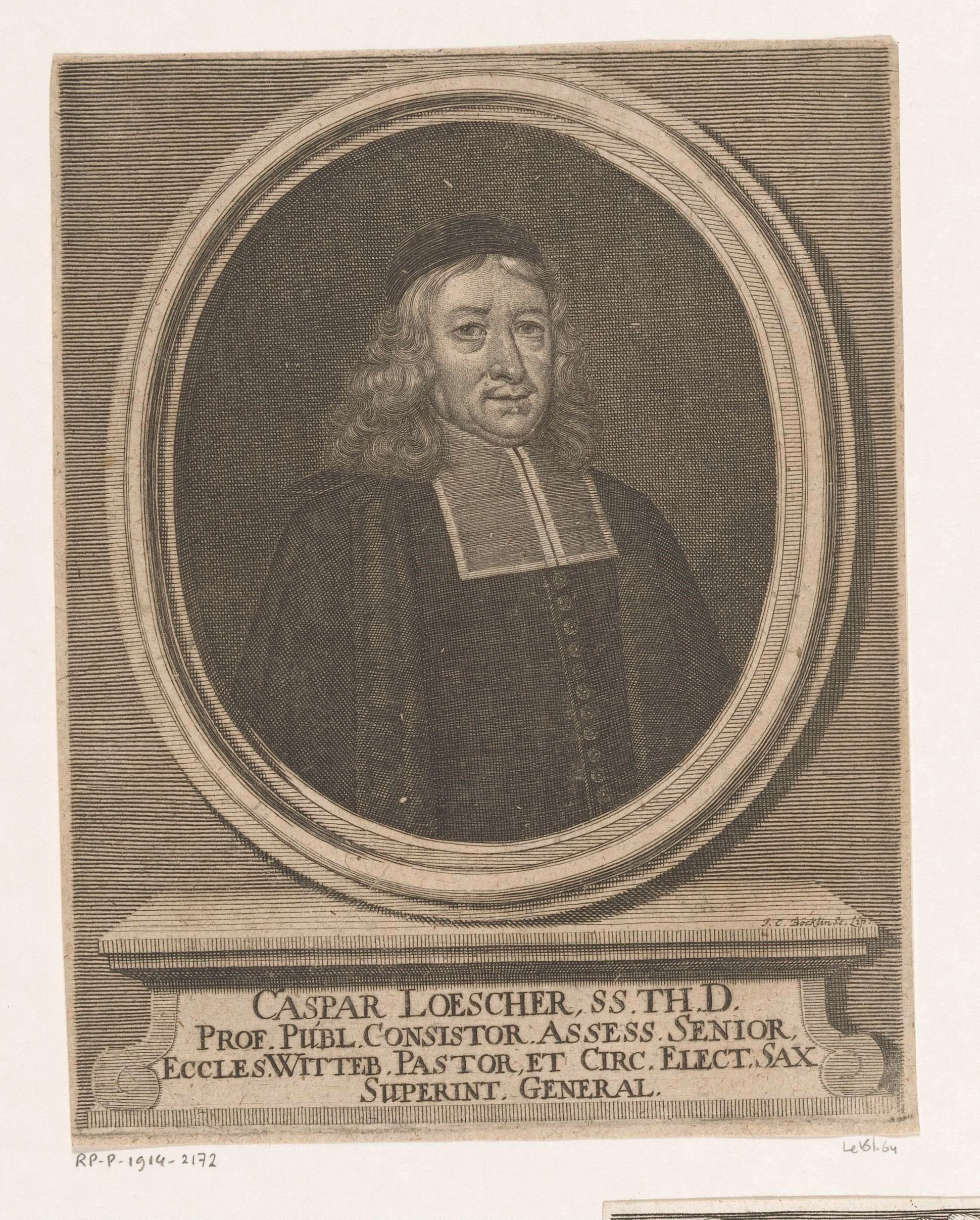 Portret van Caspar Löscher