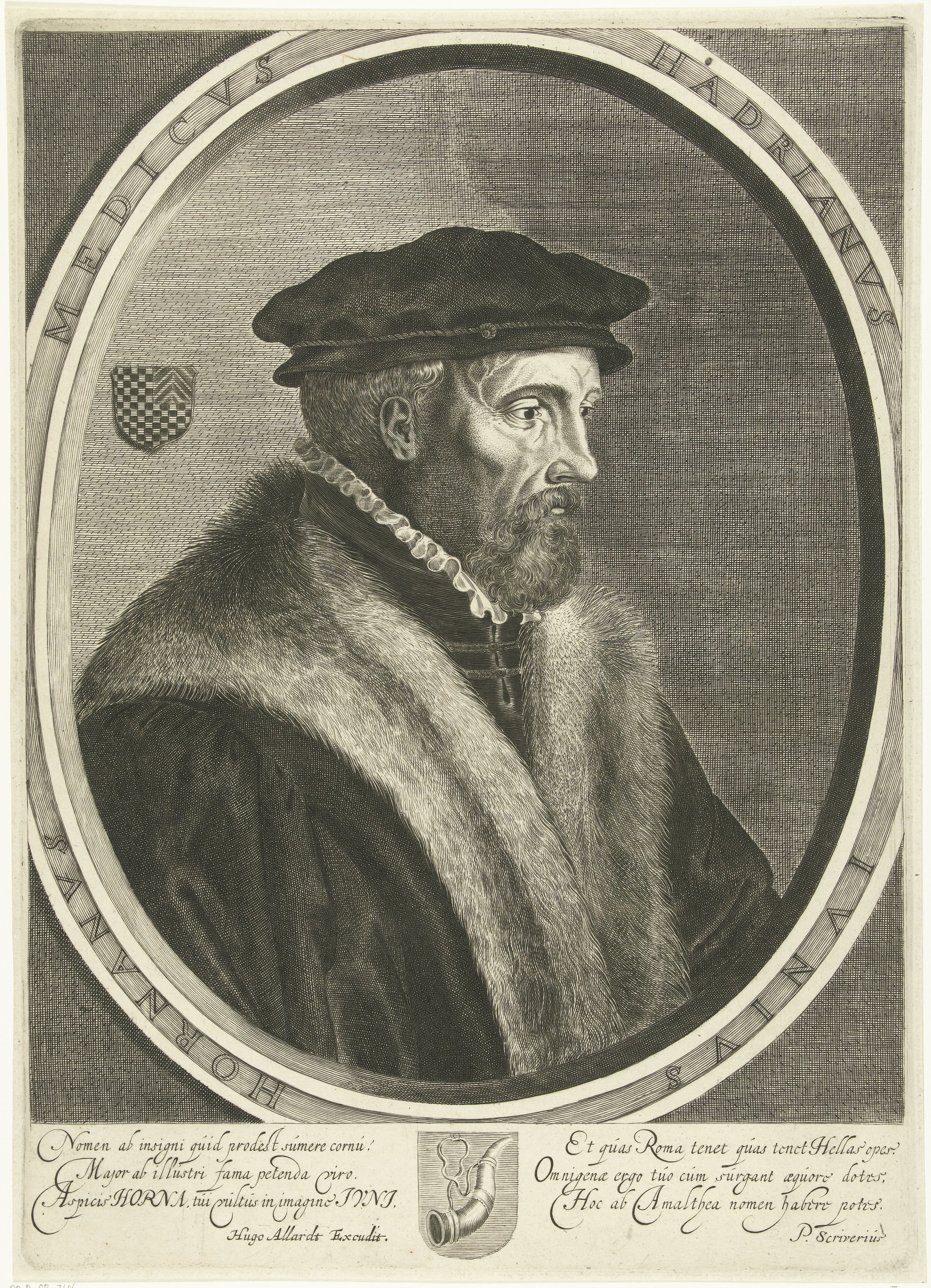 Portret van Hadrianus Junius