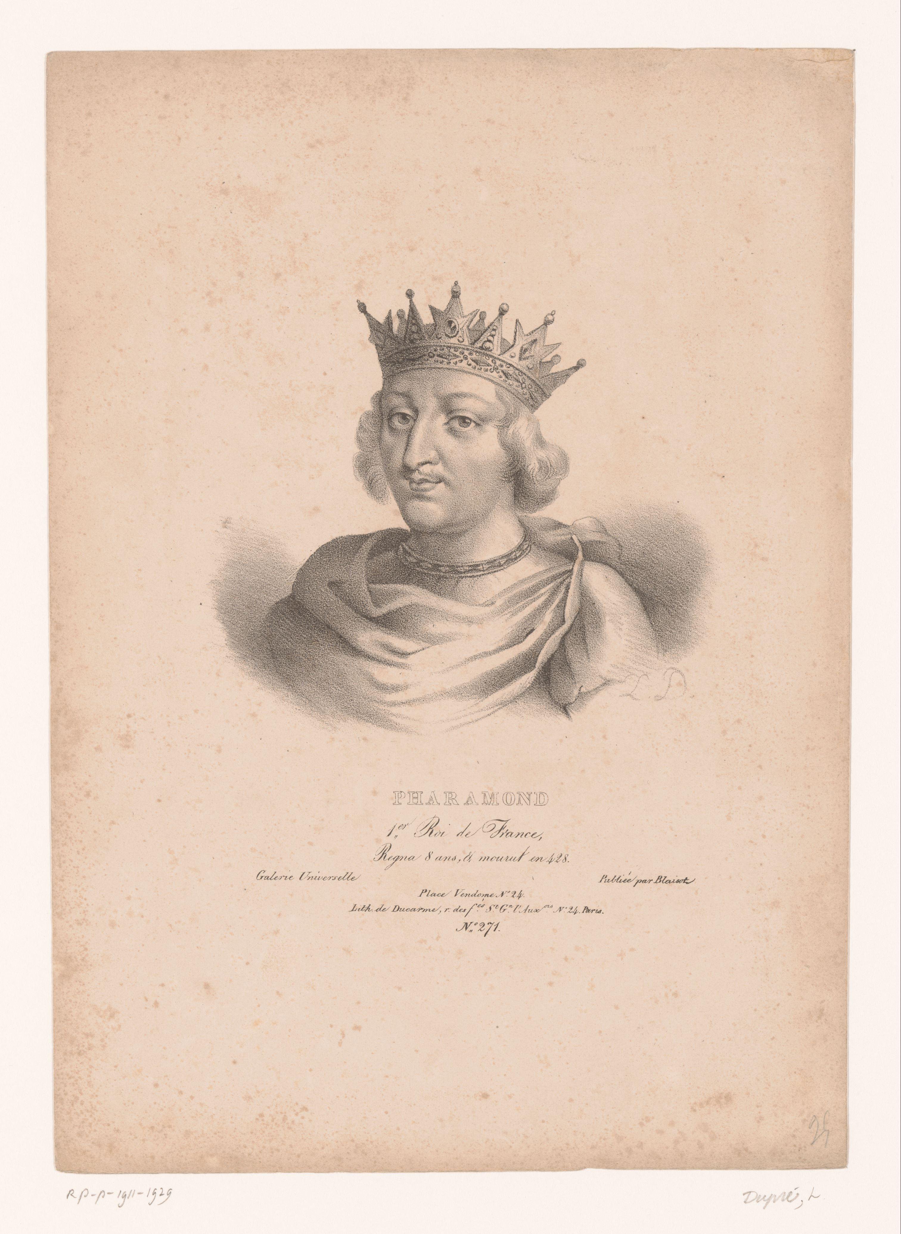 Portret van koning Pharamond