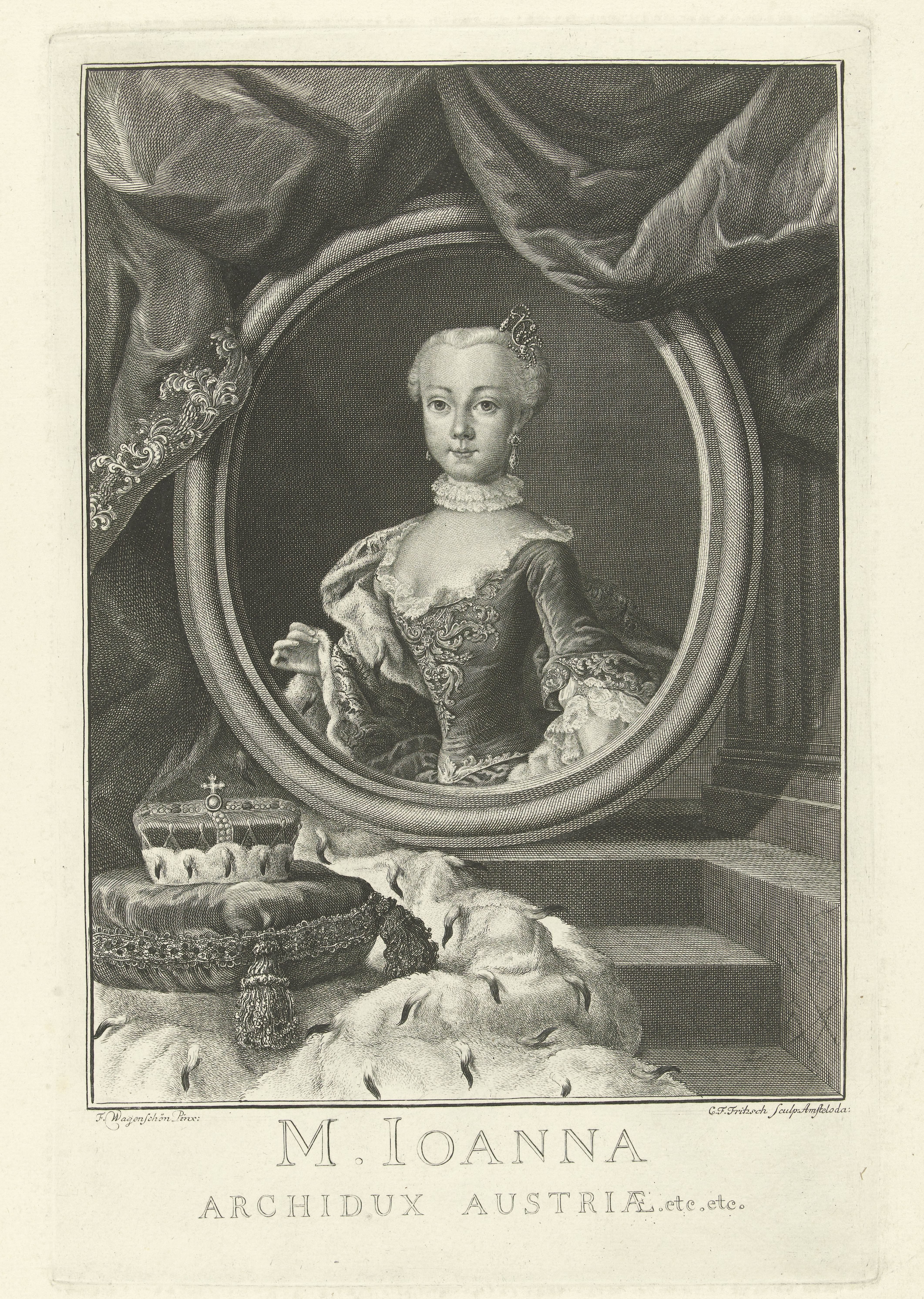Portret van Johanna Gabriella, aartshertogin van Oostenrijk