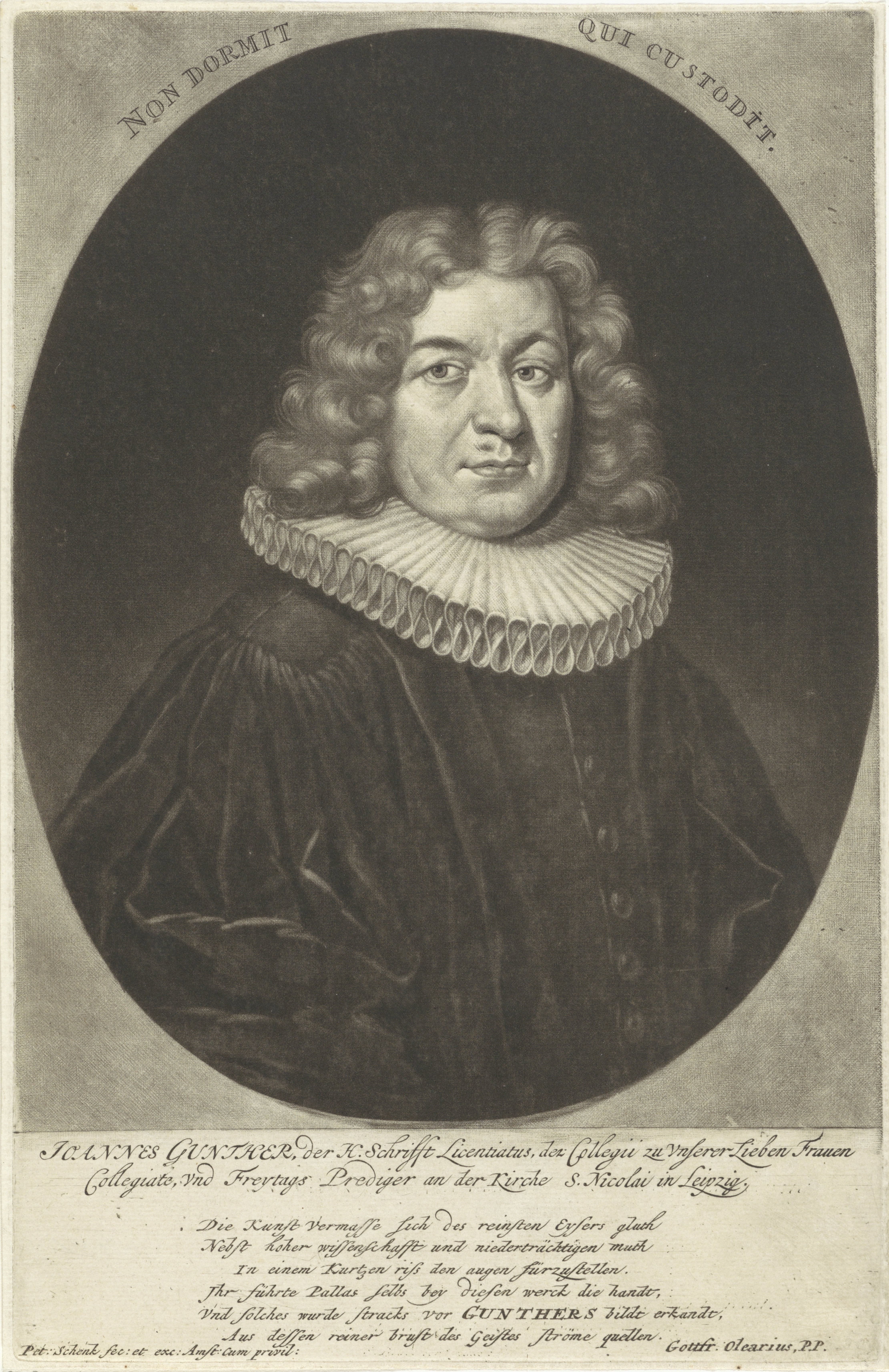 Portret van de theoloog Johann Gunther