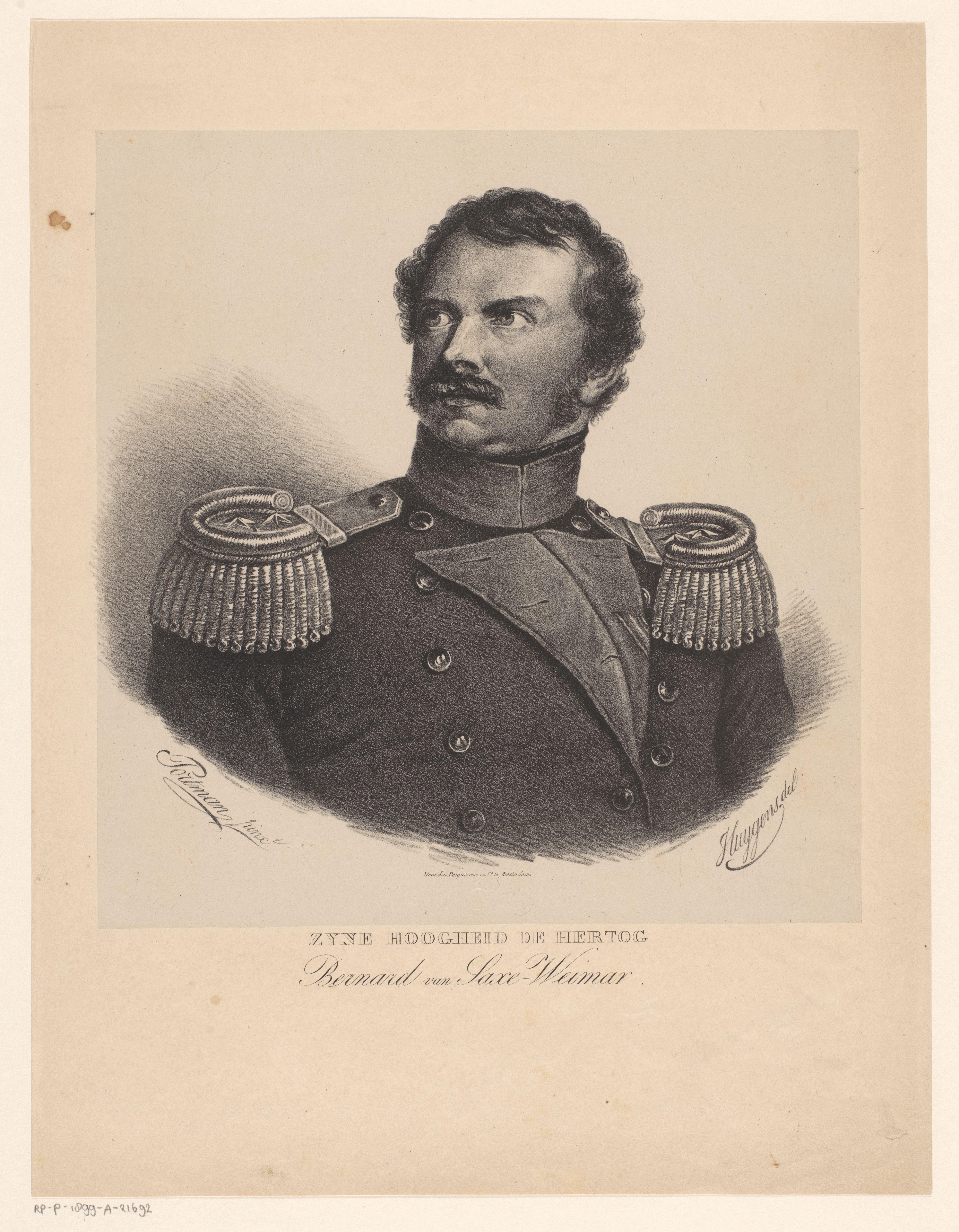 Portret van Karel Bernard hertog van Saxen-Weimar-Eisenach