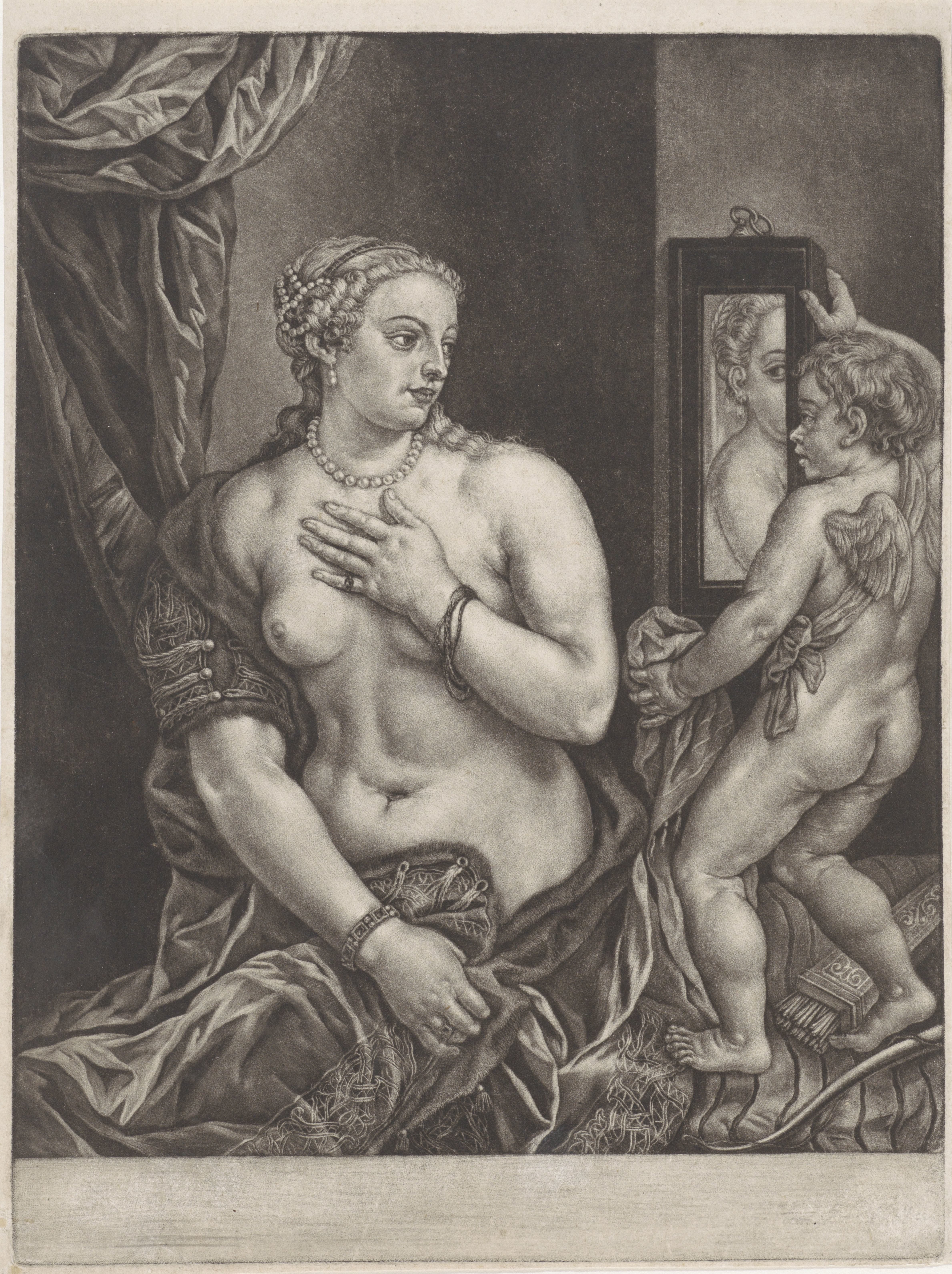 Venus en Amor met een spiegel