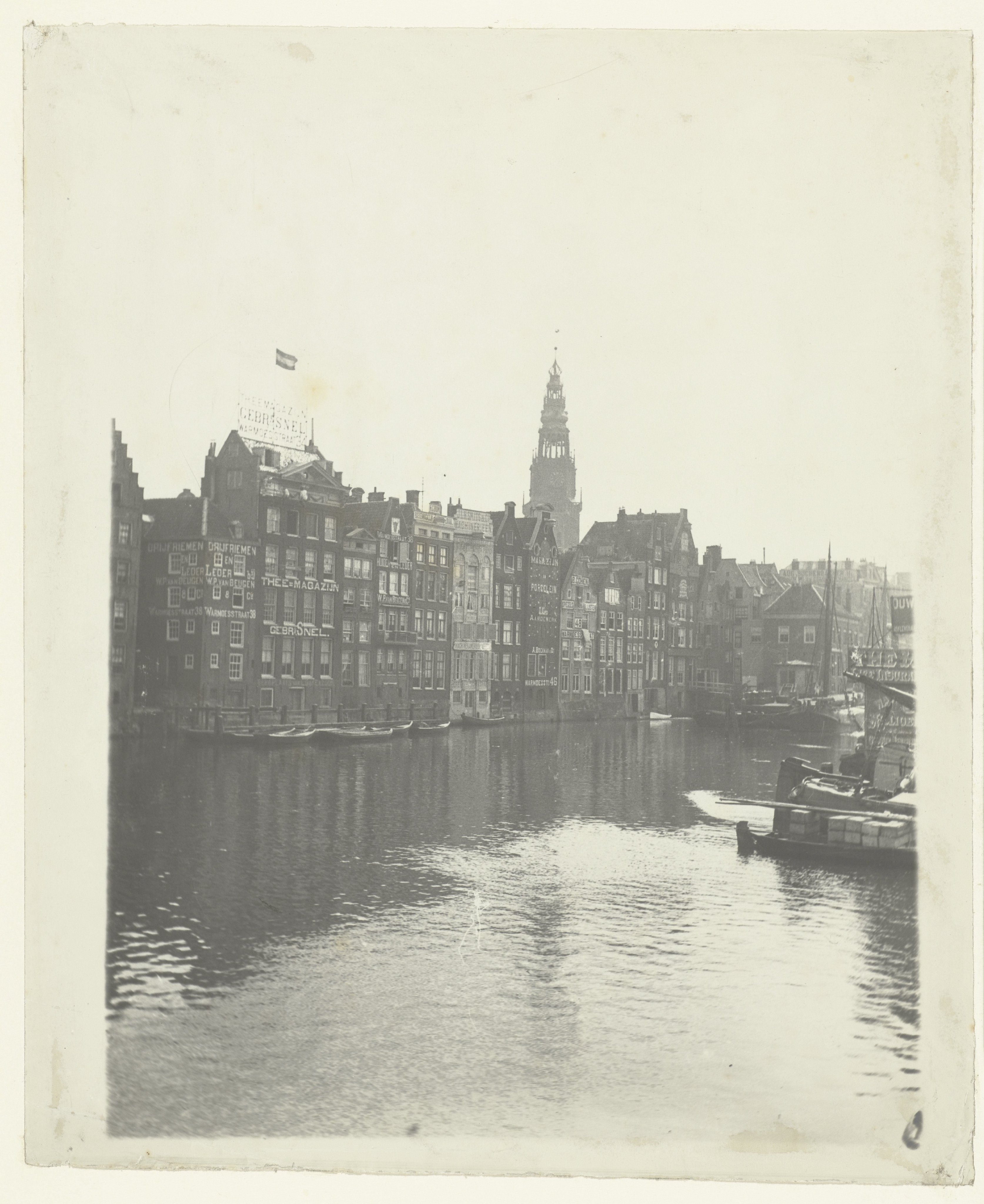 View of the East Side of Damrak in Amsterdam