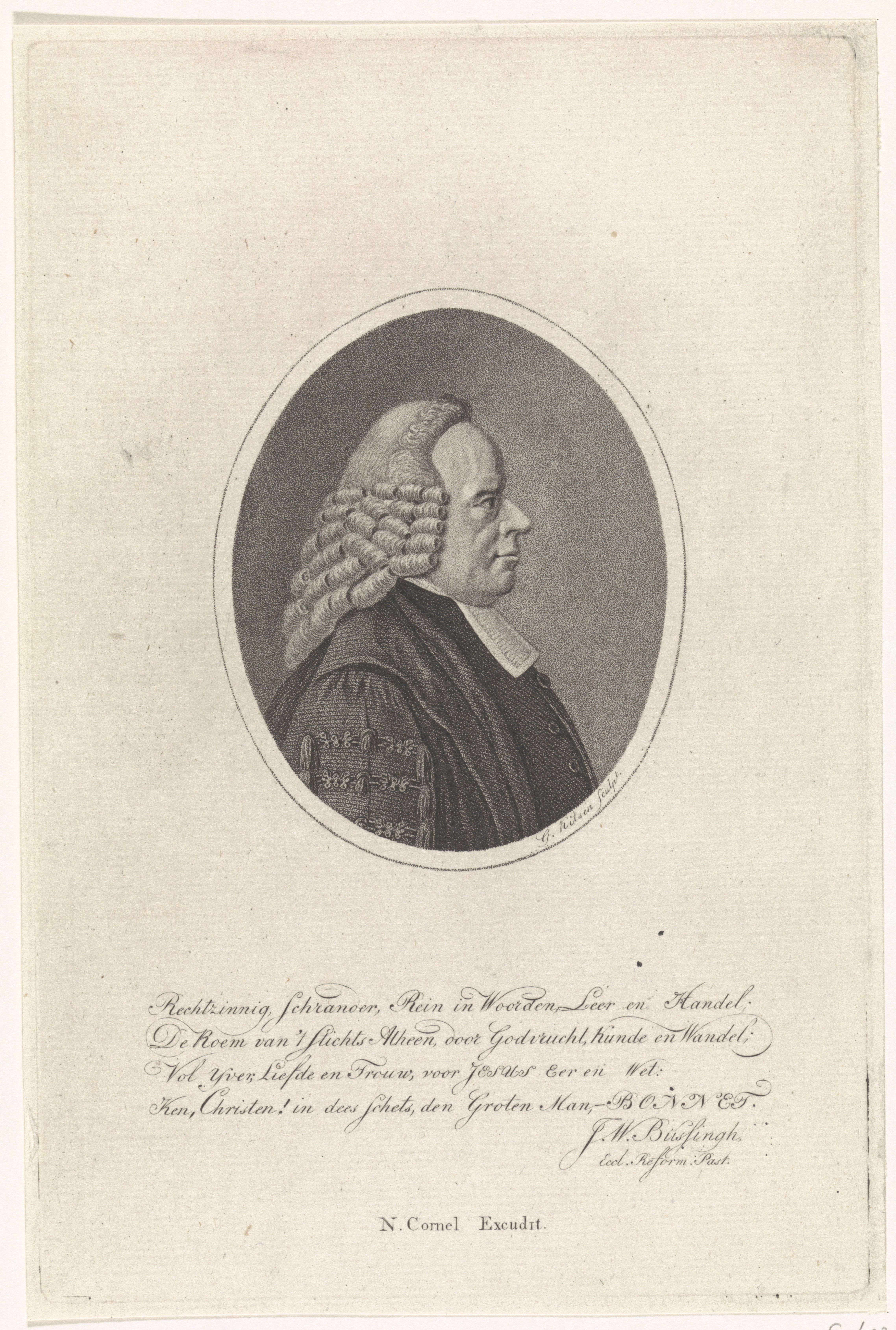 Portret van Gisbertus Bonnet