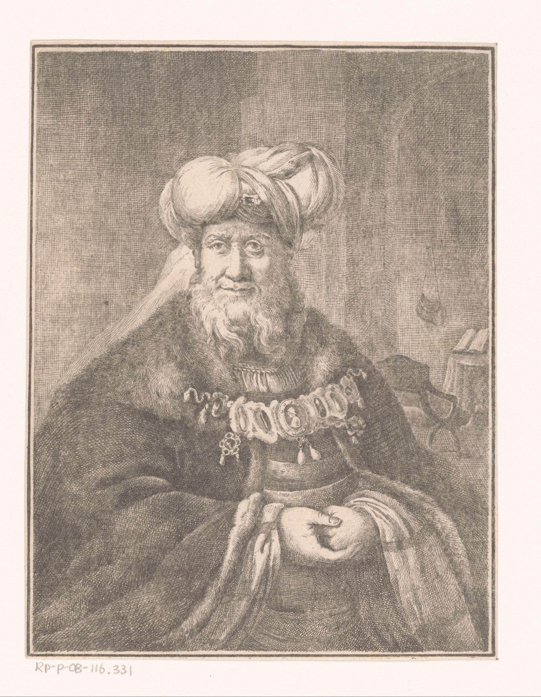Portret van een onbekende oude man met een tulband