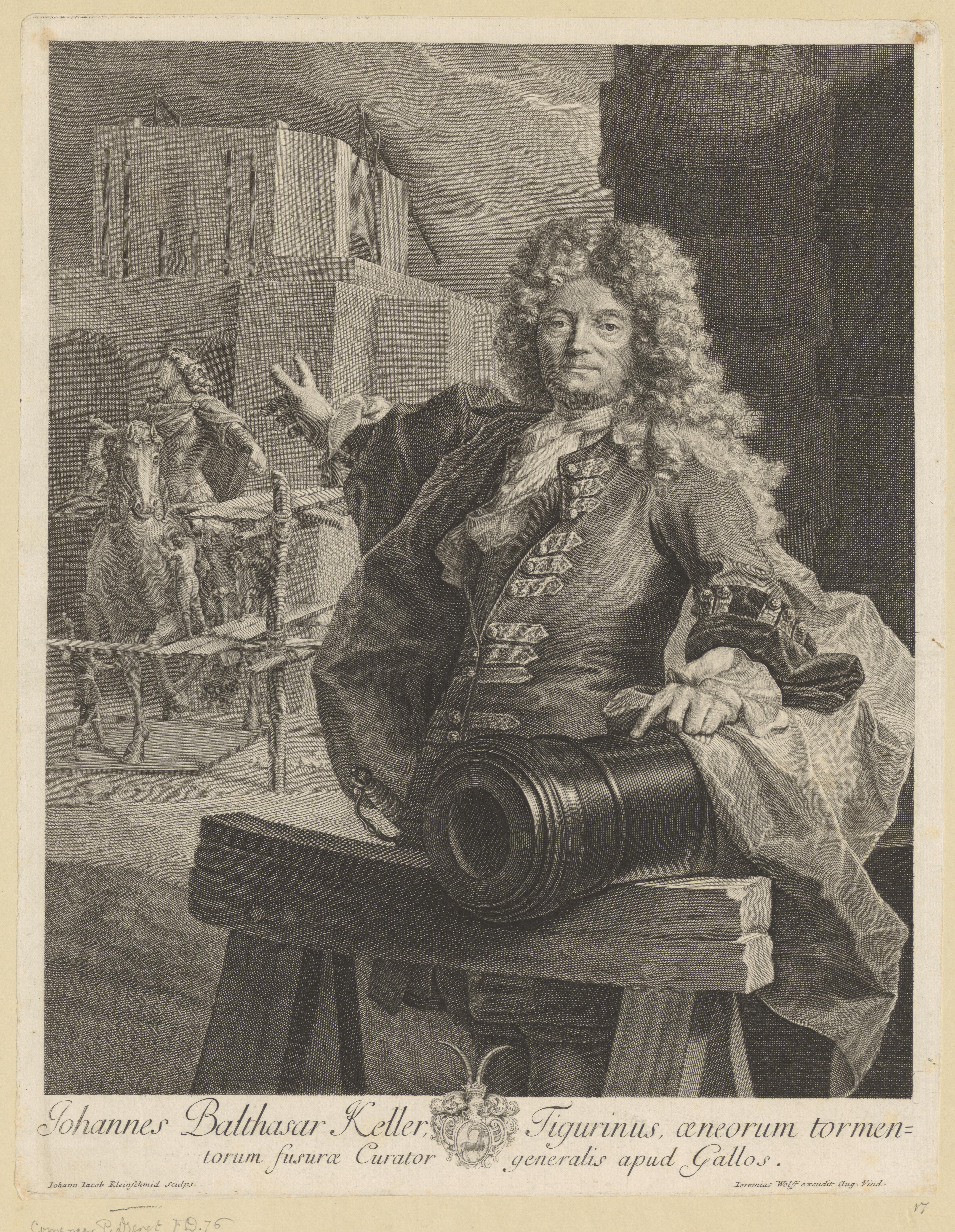 Portret van Johannes Balthasar Keller