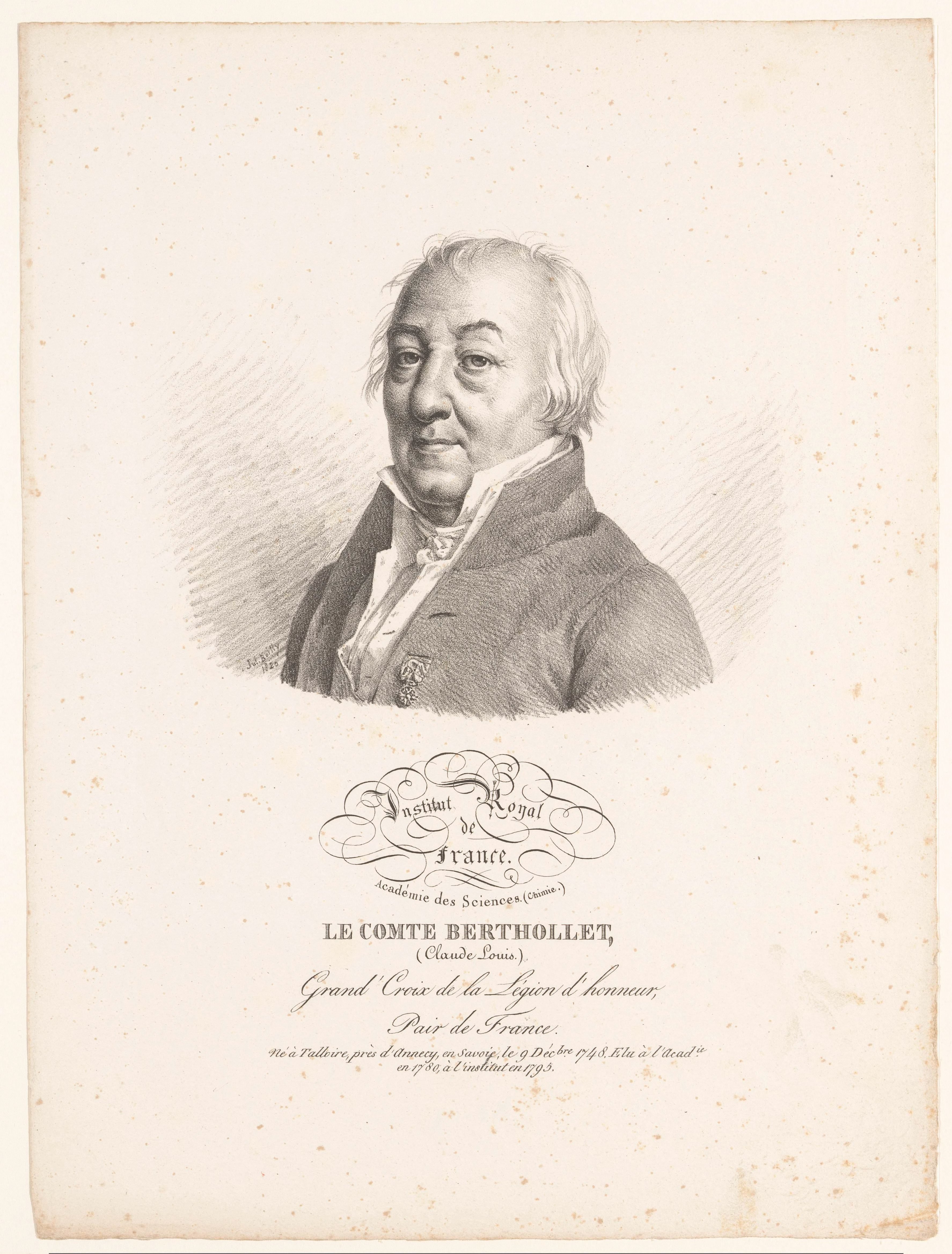 Portret van de scheikundige Claude-Louis Berthollet