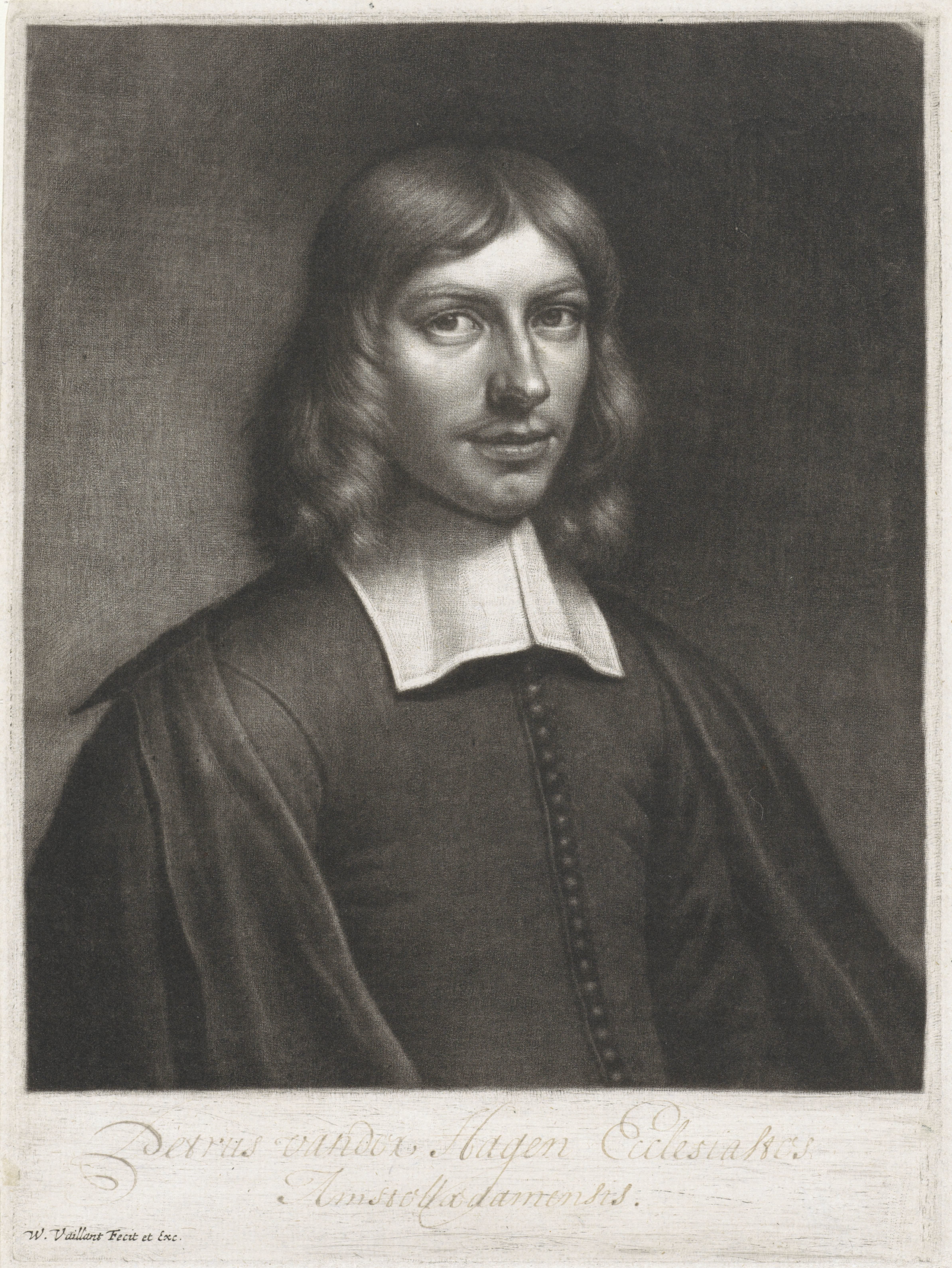 Portret van de predikant Petrus van der Hagen