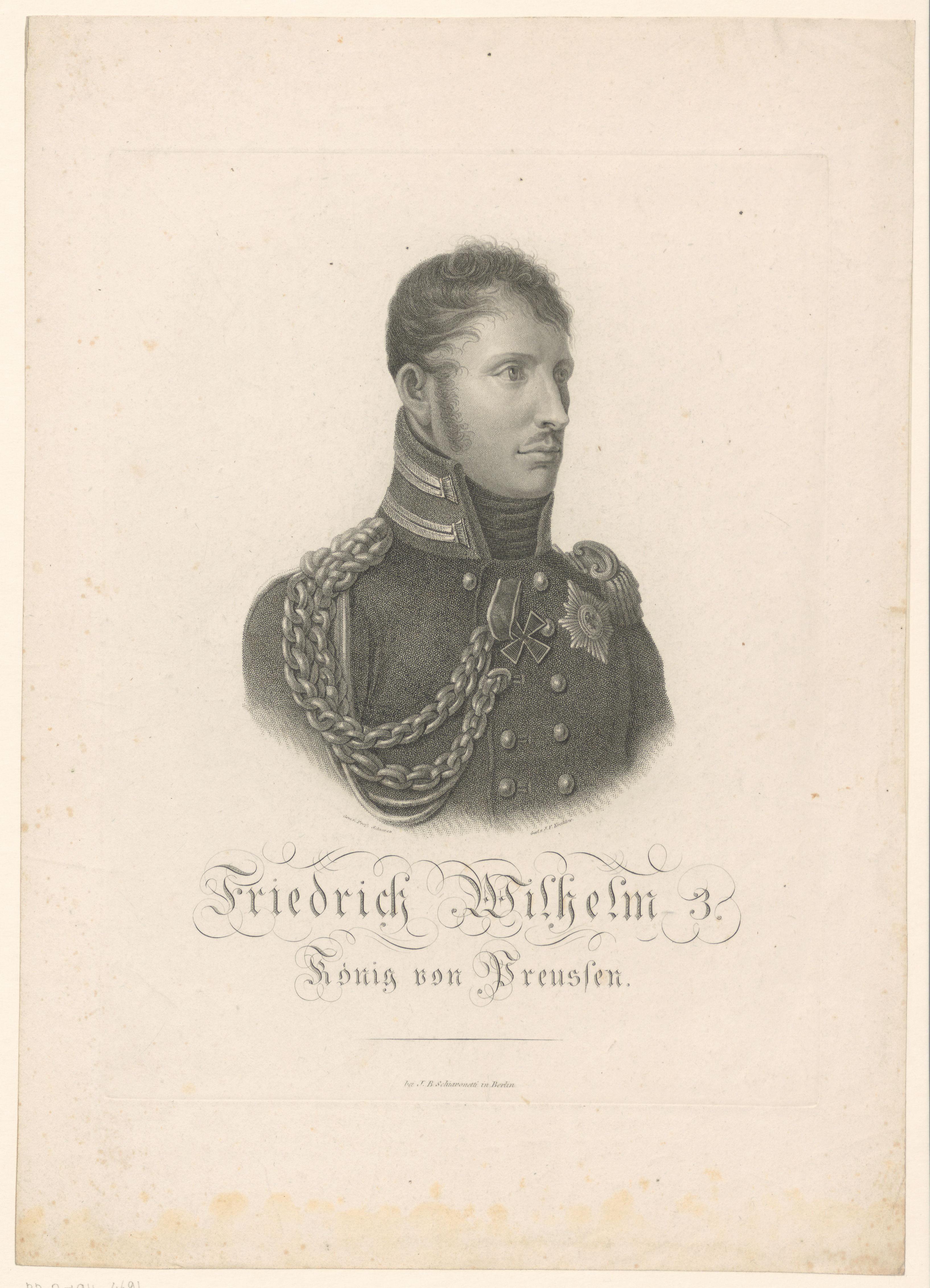 Portret van Friedrich Wilhelm, koning van Pruissen