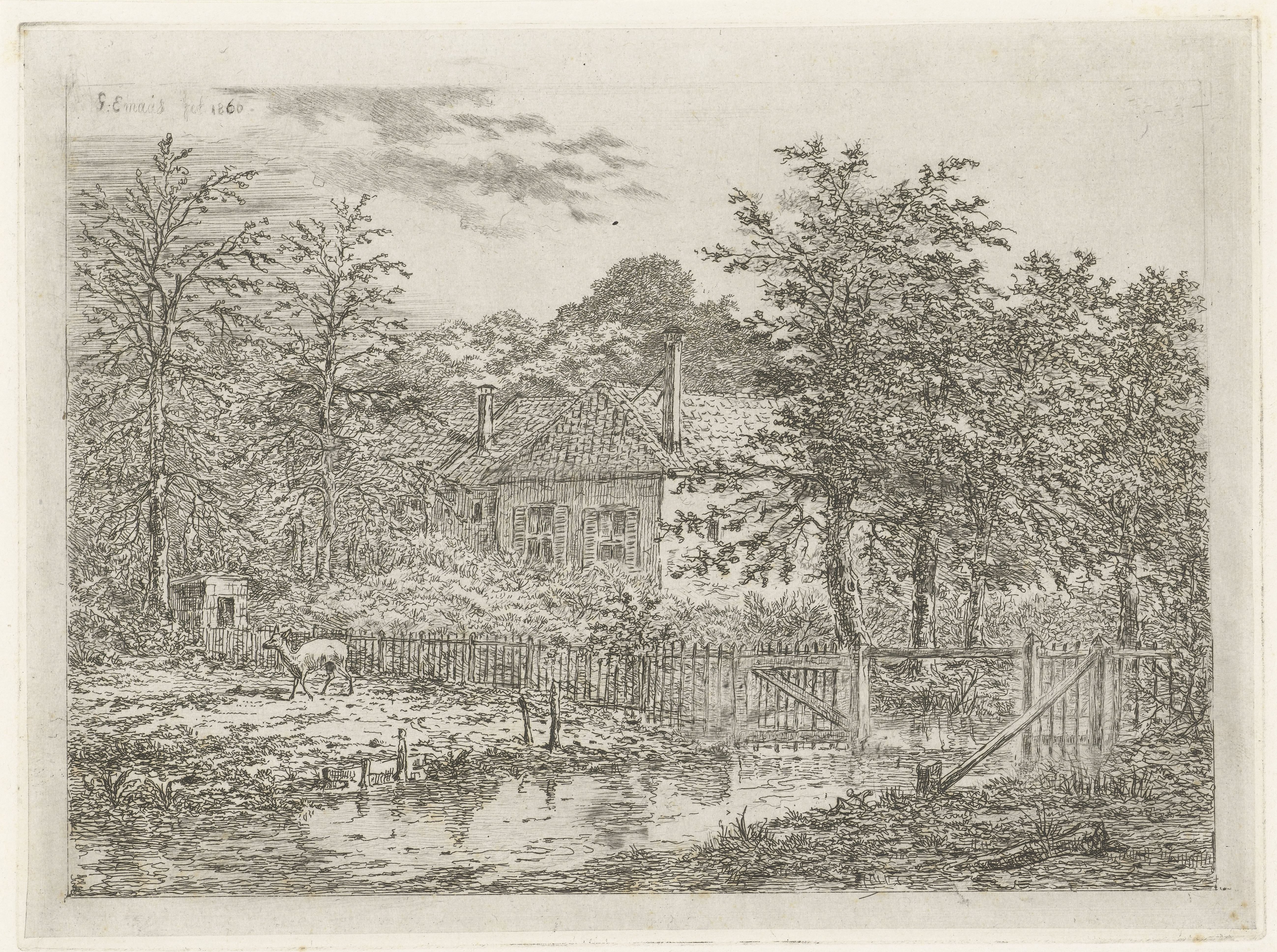 Landschap met hert