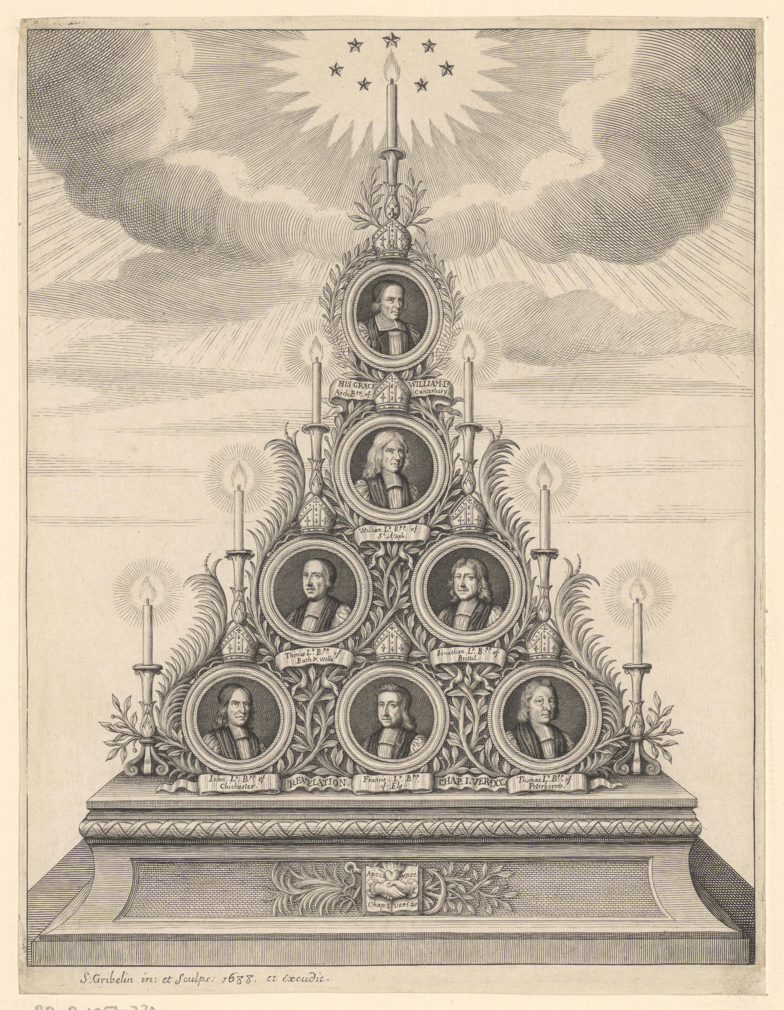 Portretten van zeven Engelse bisschoppen, 1688