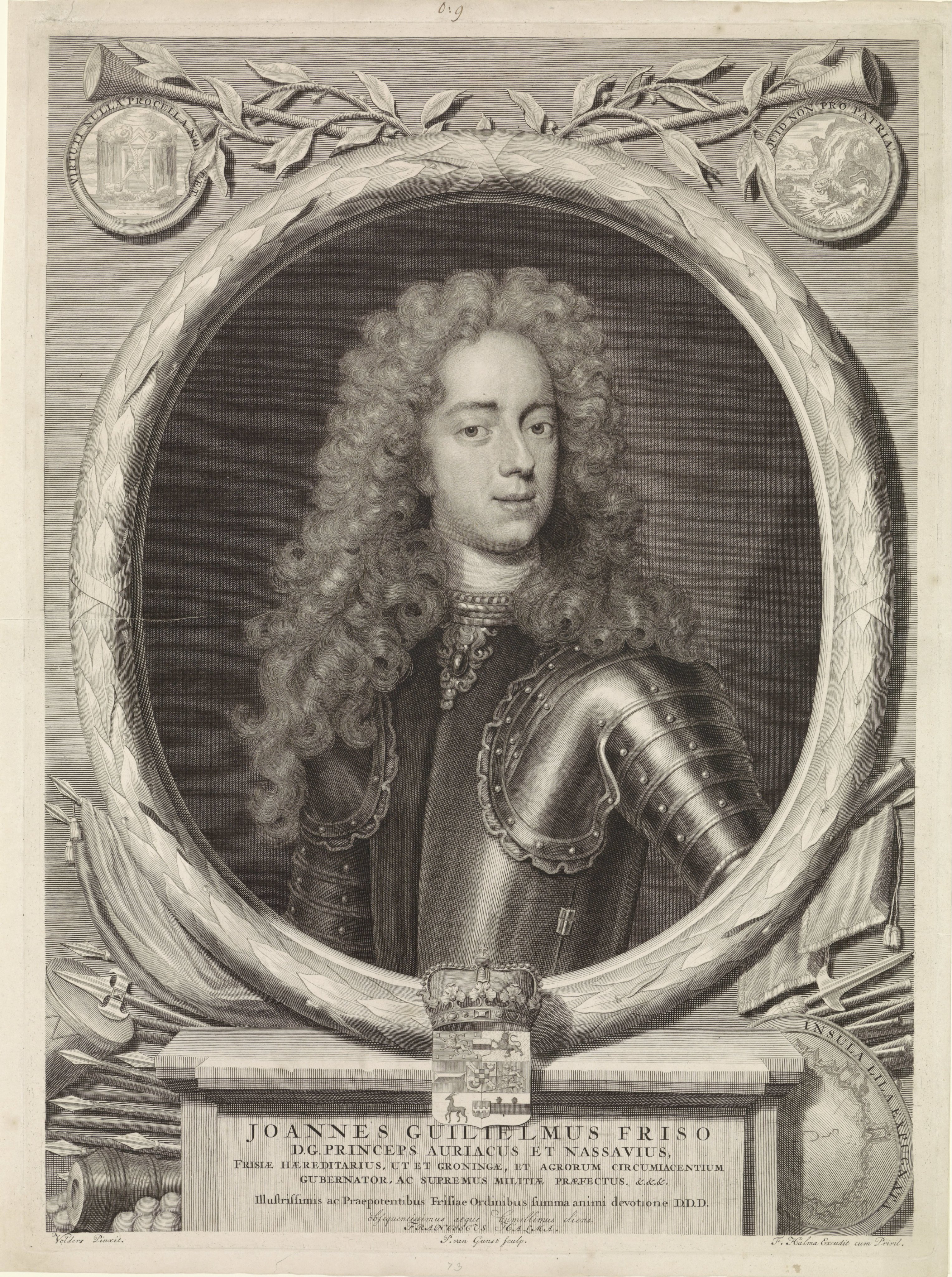 Portret van Johan Willem Friso, prins van Oranje-Nassau