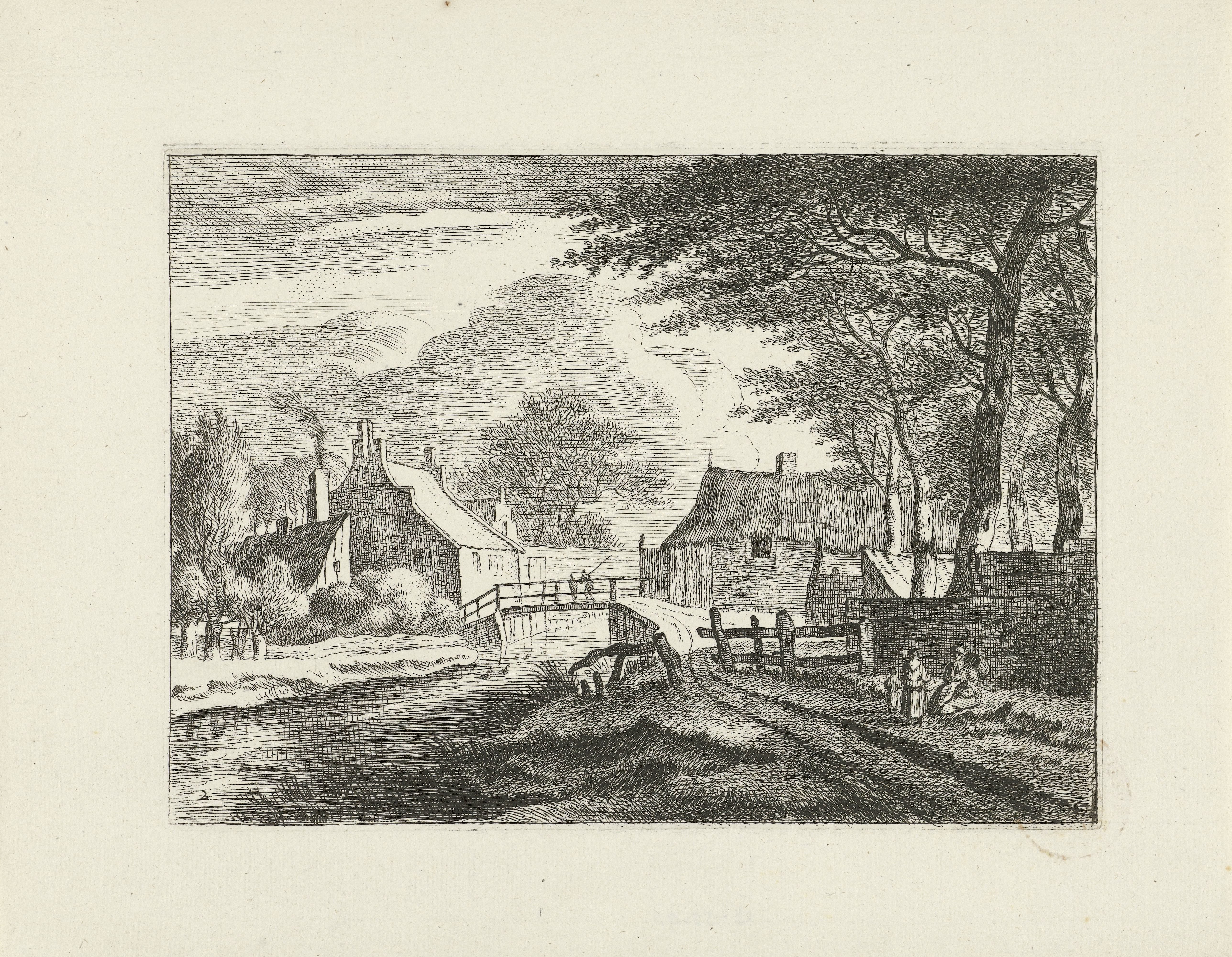Landschap met dorp
