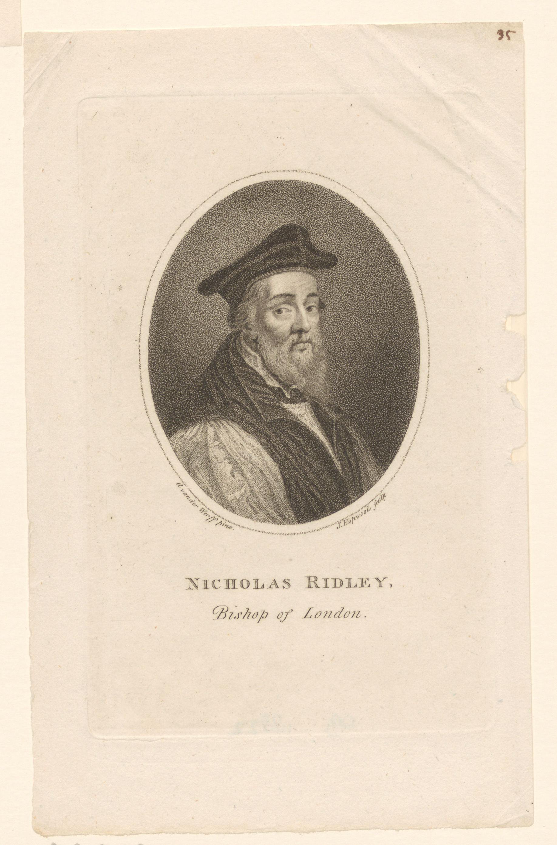 Portret van Nicolas Ridley