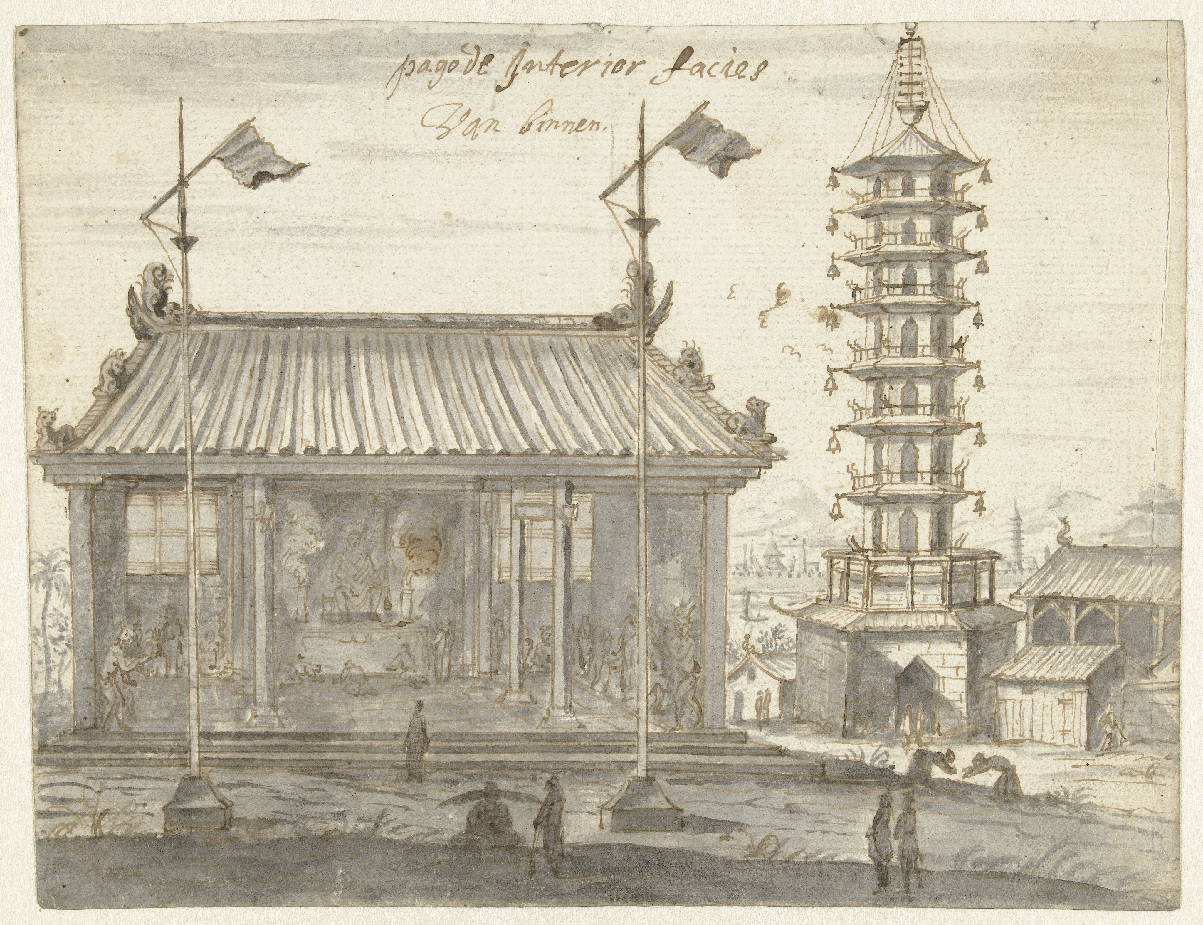 Chinese temple and pagoda