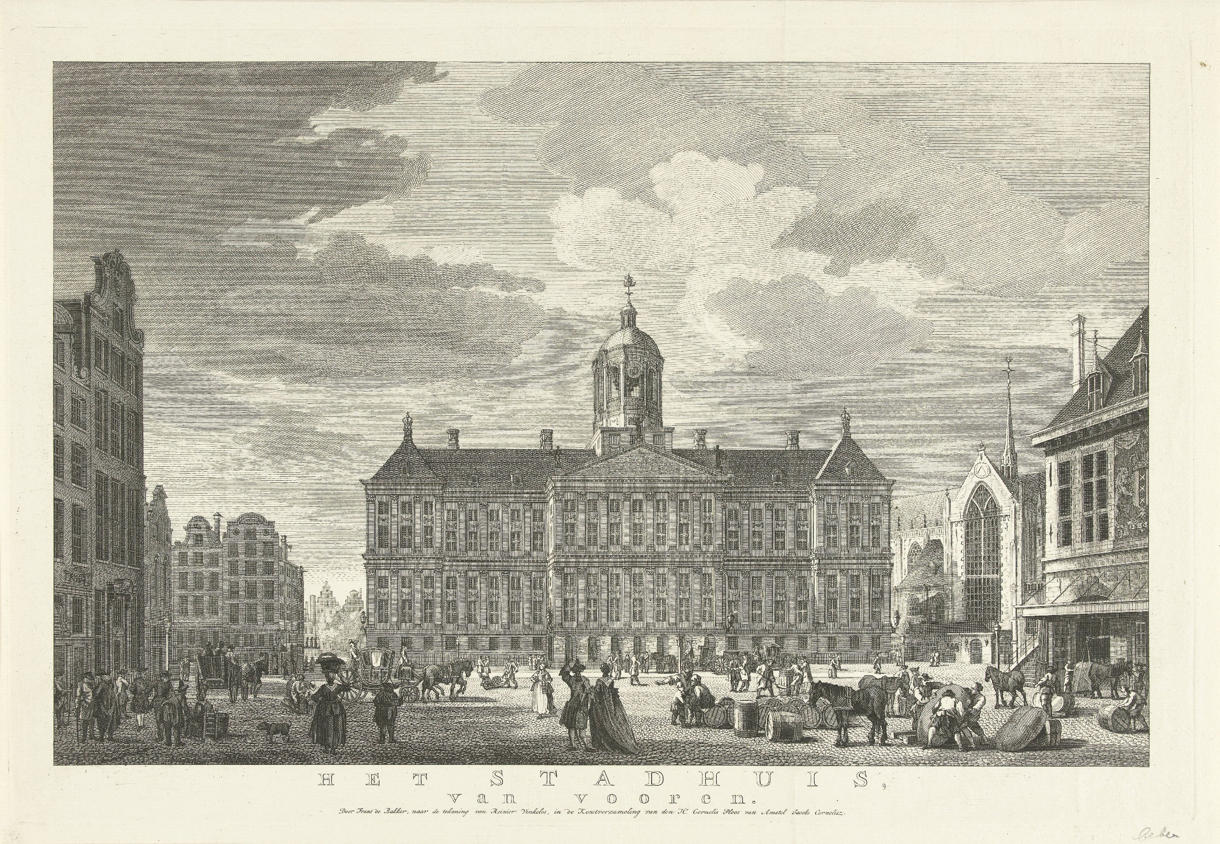 Voorgevel van het Stadhuis op de Dam