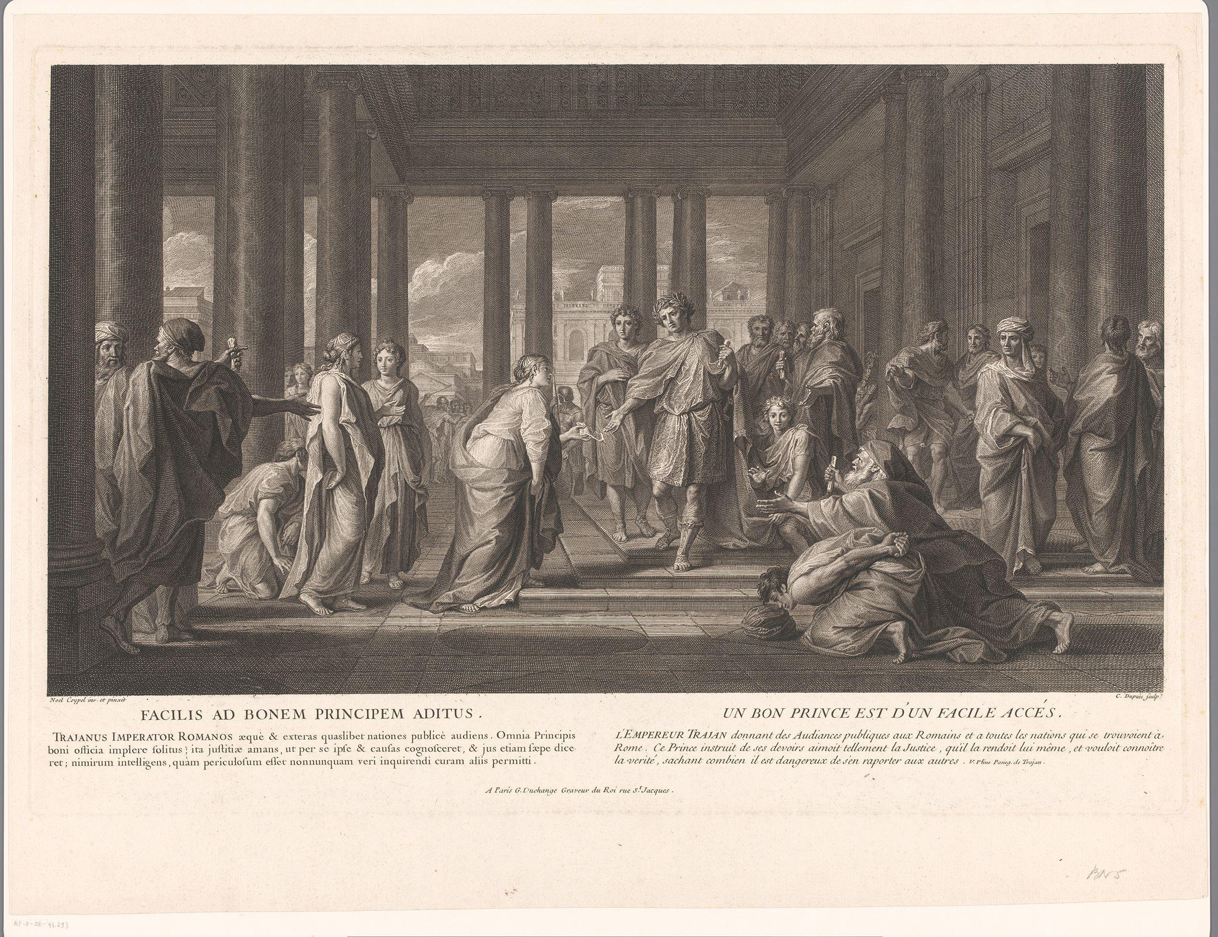 Verschillende nationaliteiten op audiëntie bij Trajanus