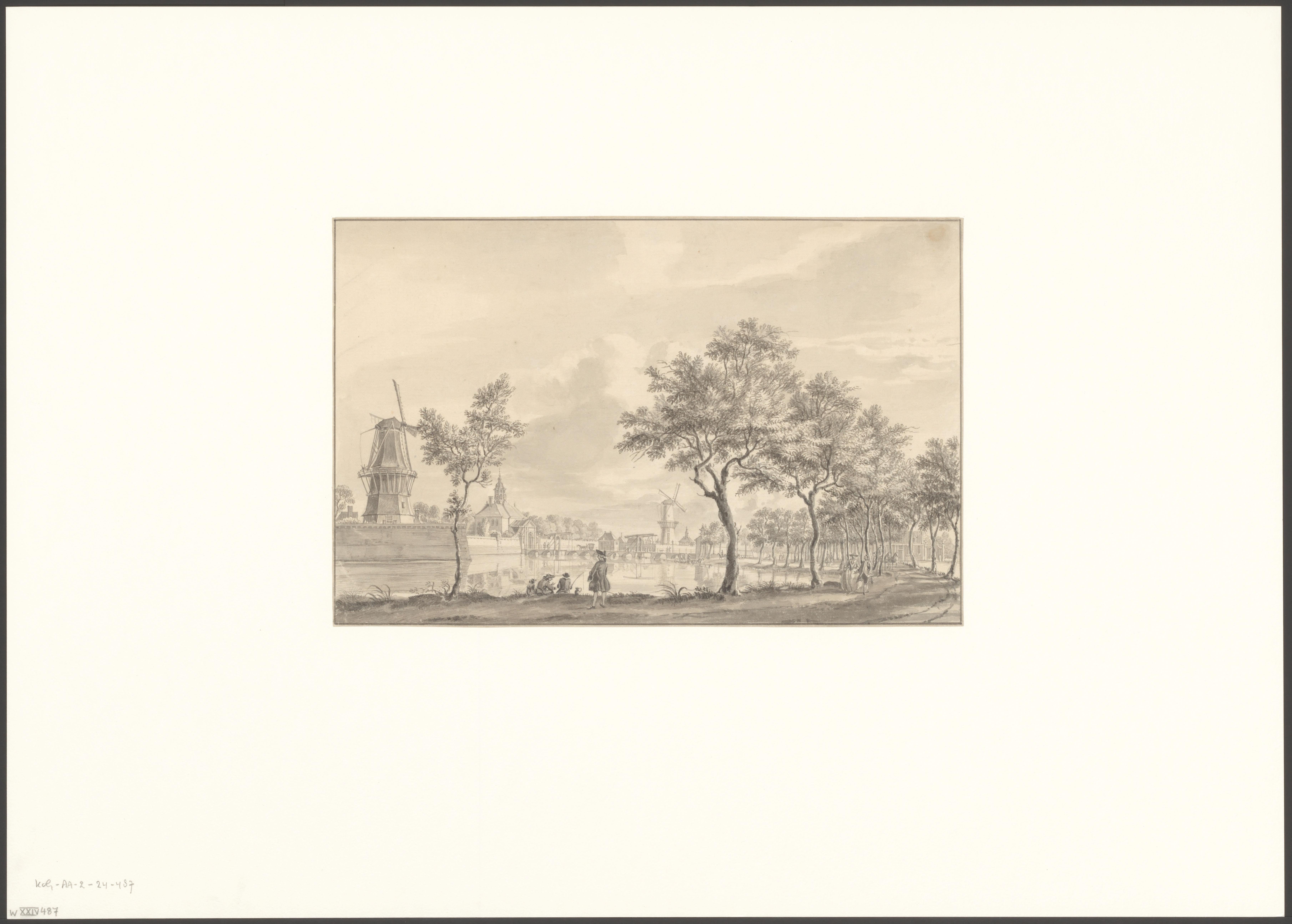 Gezicht op de Utrechtsepoort vanaf het Singel