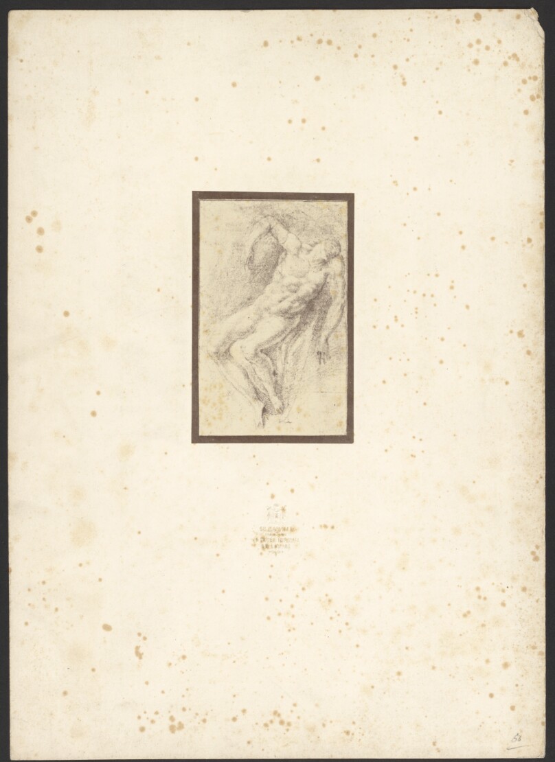 [Nude Male Figure Study by Michaelangelo]