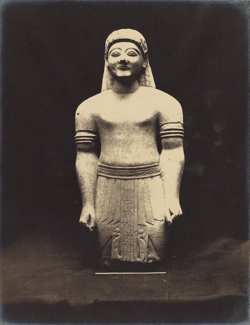 Dedicatory Statues of Kings or Priests, showing the influence of an Egyptian style