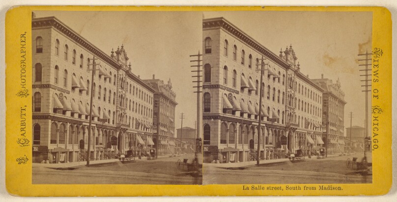 La Salle street, South from Madison. [Chicago]