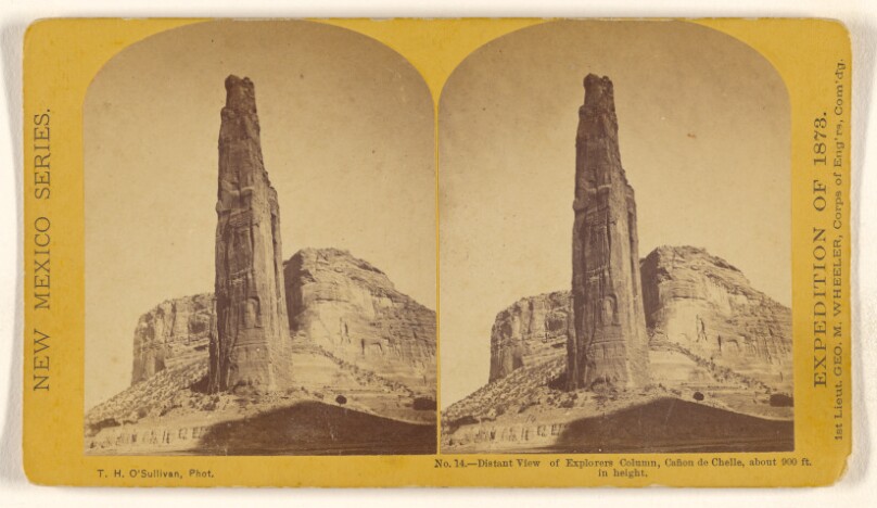 Distant View of Explorers Column, Canon de Chelle, about 900 ft. in height.